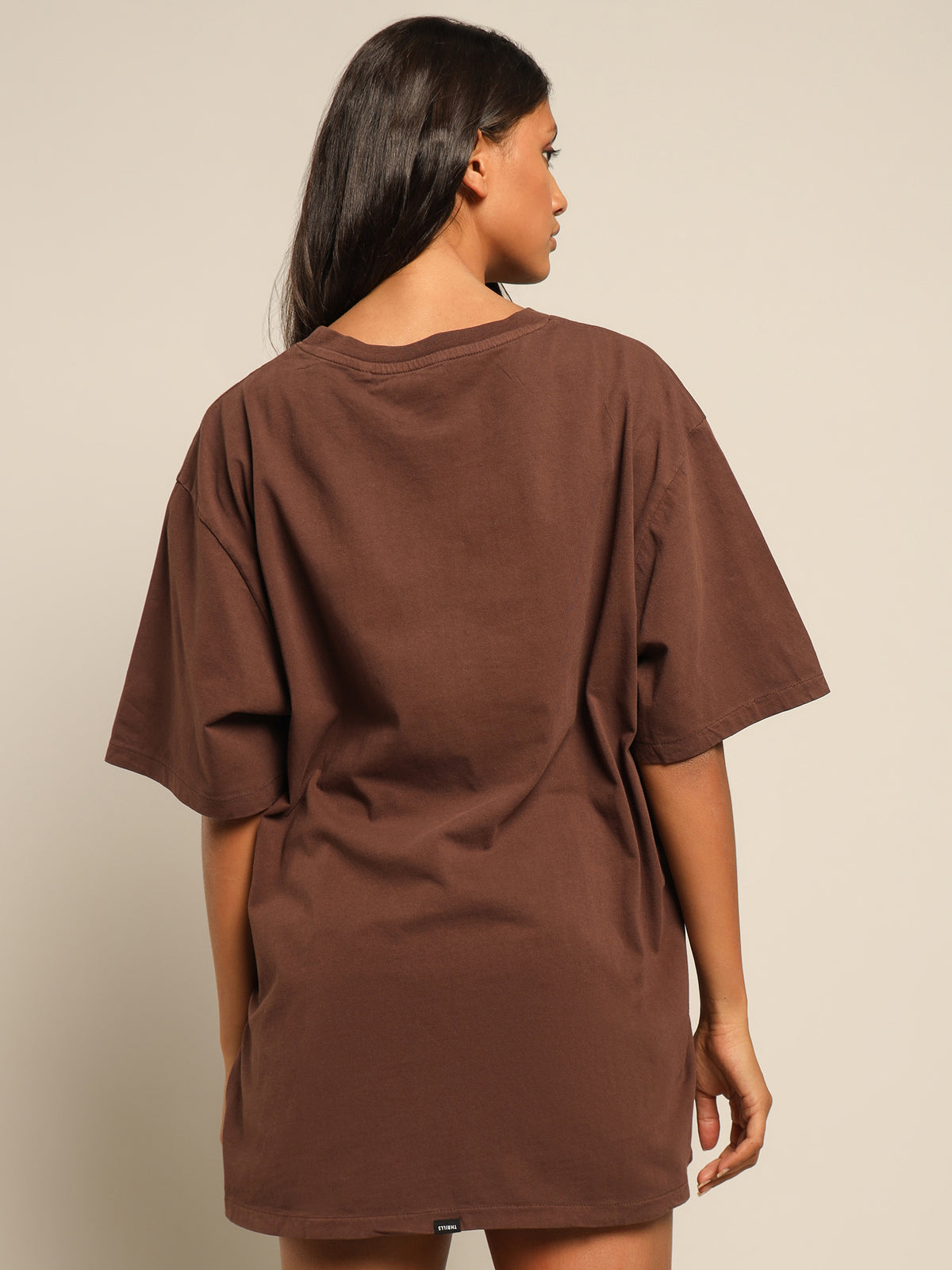 Thrills Contrasting Stack Retro T-Shirt | Mahogany