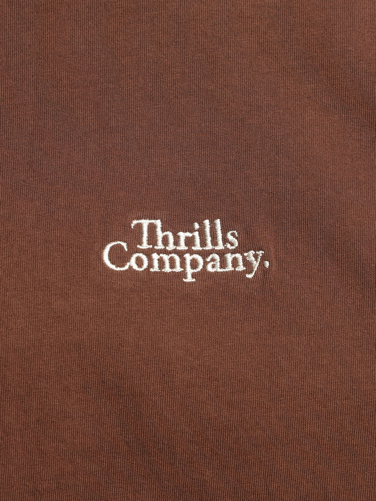 Thrills Contrasting Stack Retro T-Shirt | Mahogany