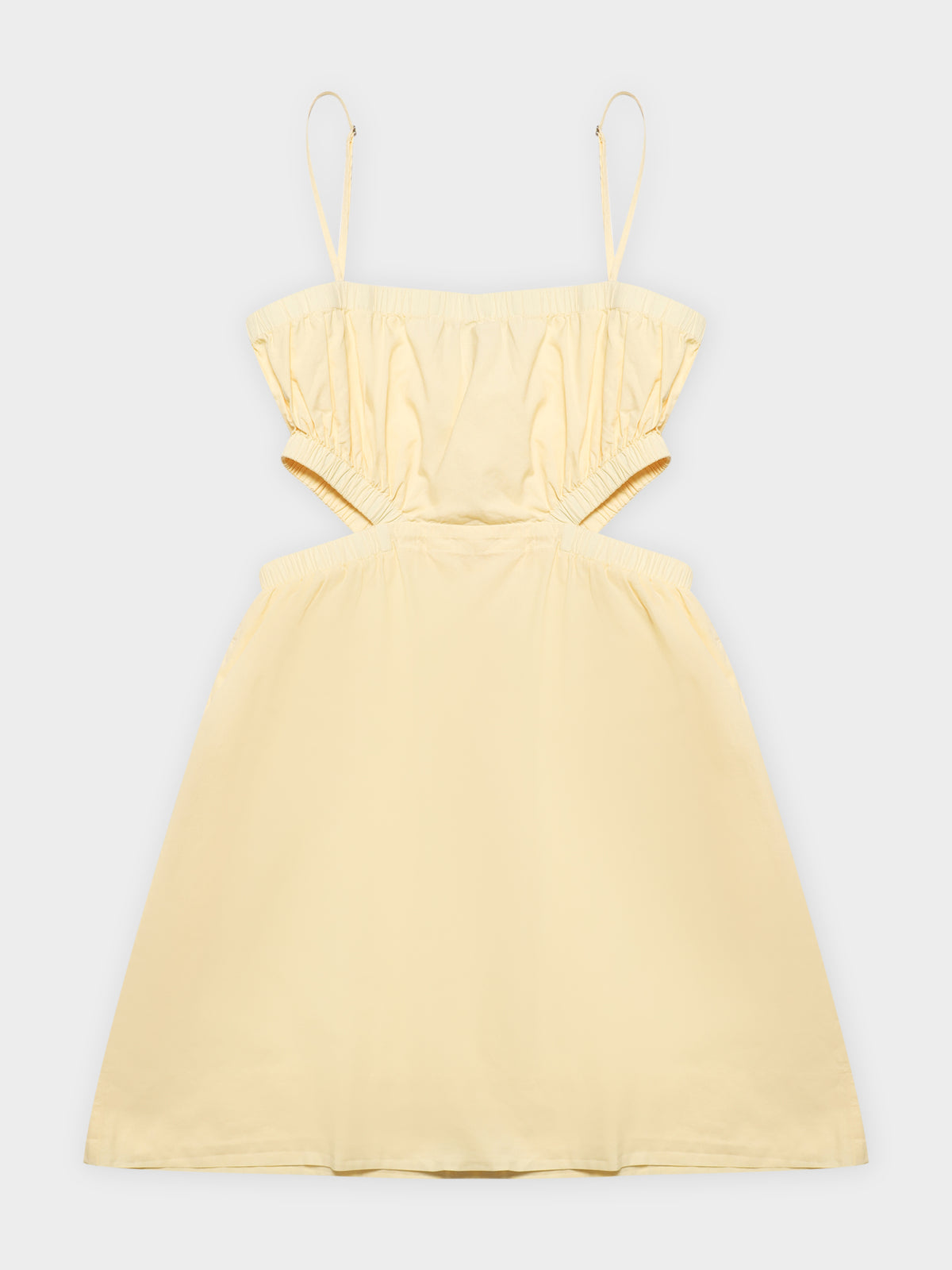 Rana Cut Out Mini Dress in Lemonade Yellow