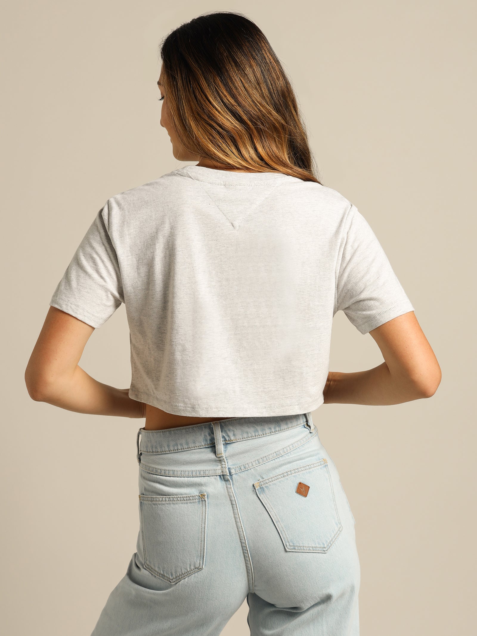 Repeat Logo Crop T-Shirt