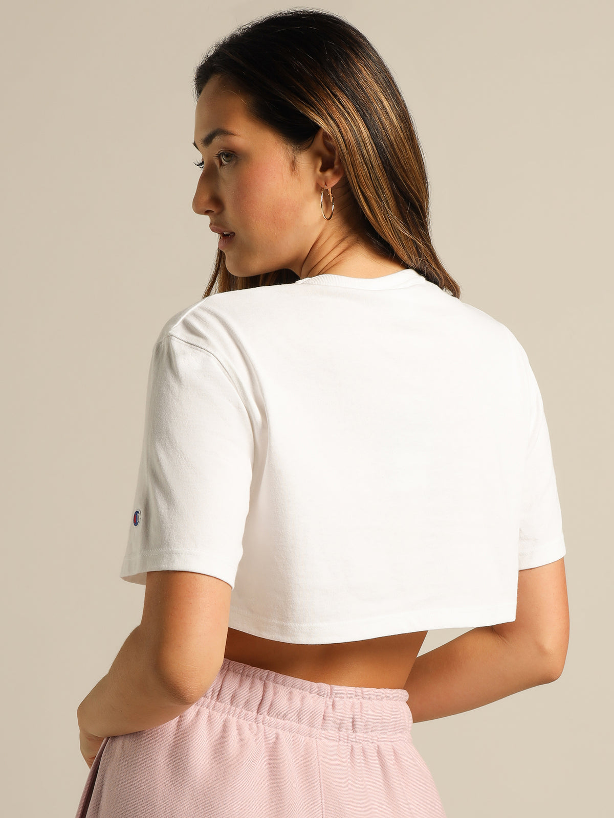 Champion HT Tonal Crop T-Shirt | White