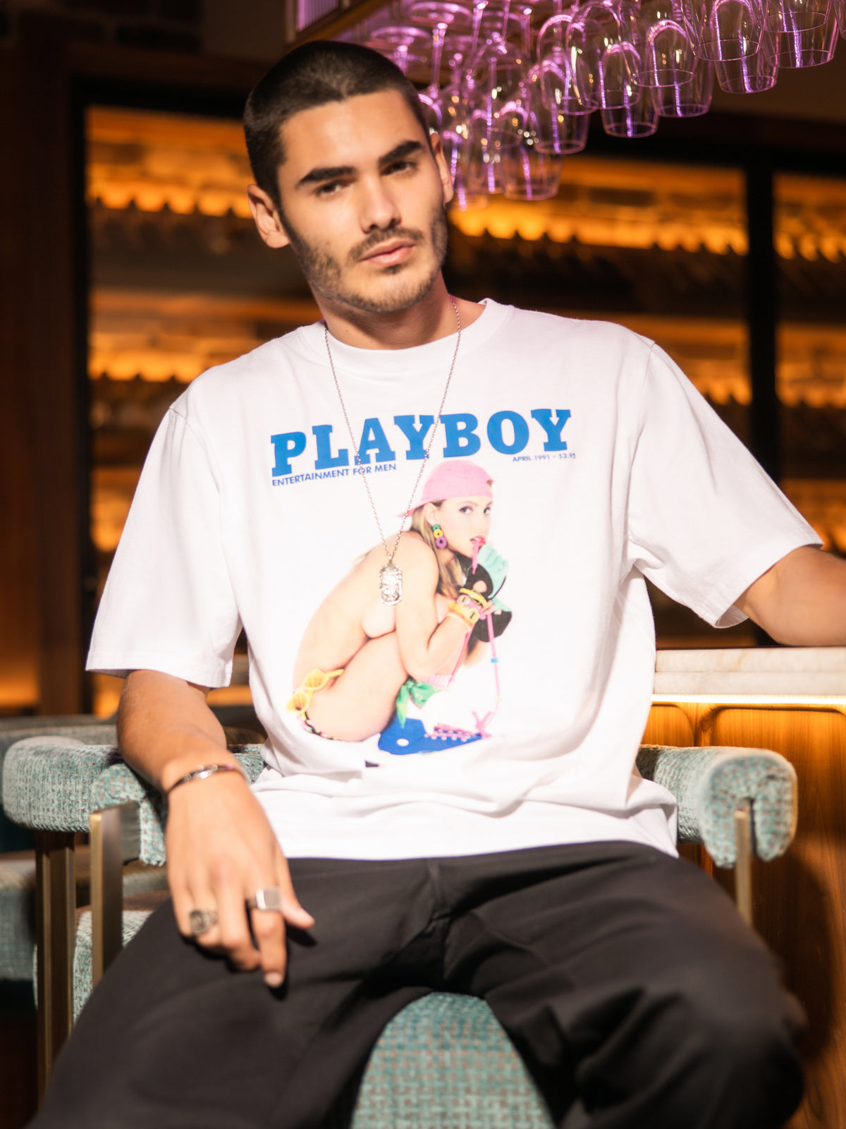 Playboy April 1991 T-Shirt in White