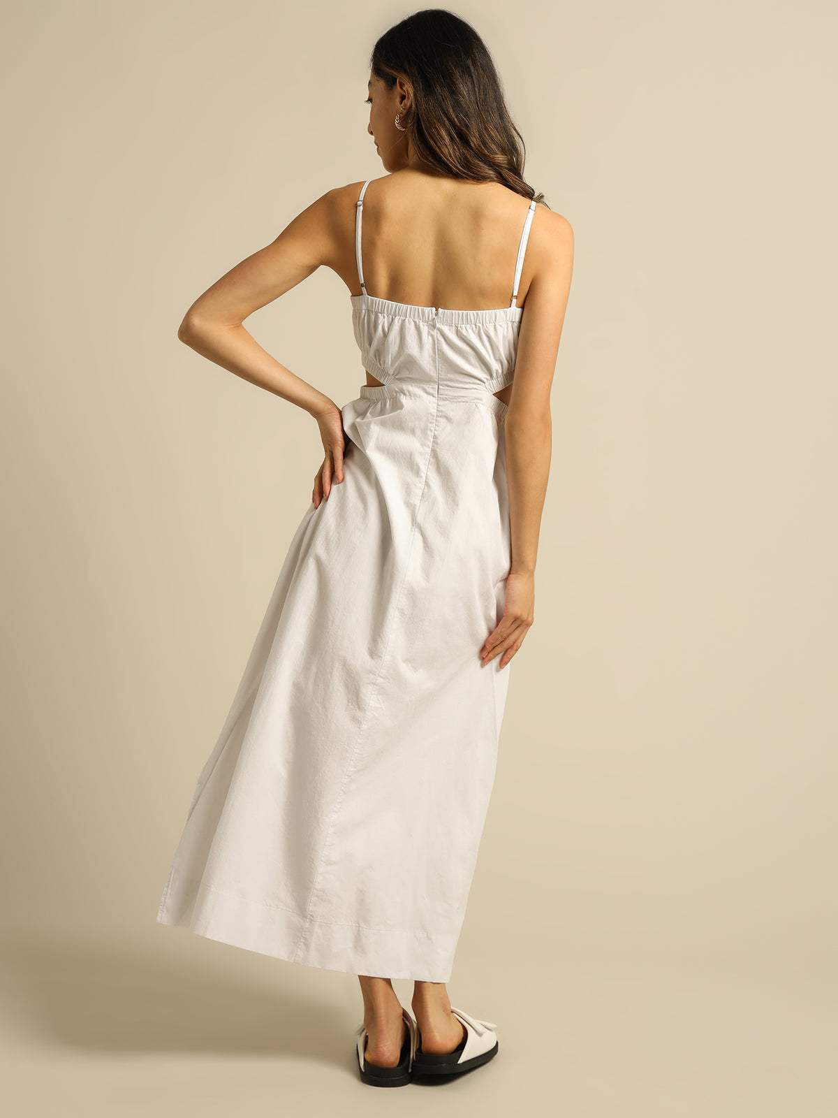 Rana Cut Out Maxi Dress in White