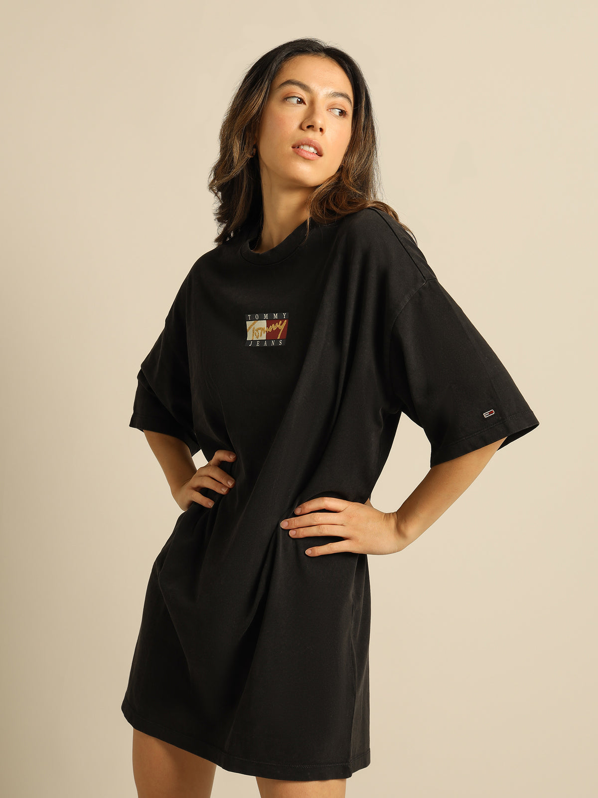 Tommy Hilfiger Vintage T-Shirt Dress Black Tommy Hilfiger Vintage T-Shirt Dress Black
