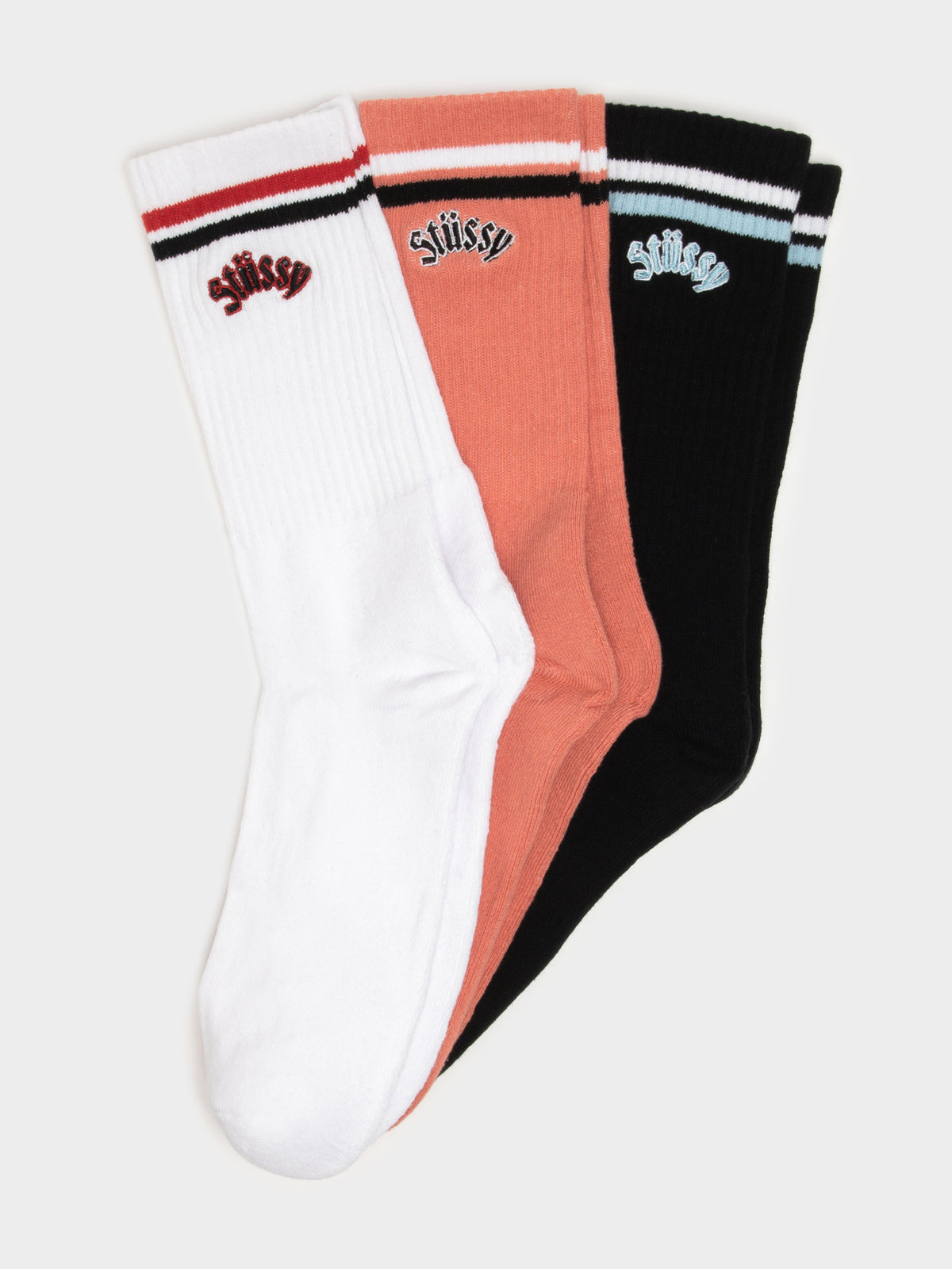 3 Pairs of Stripe Socks in Multi