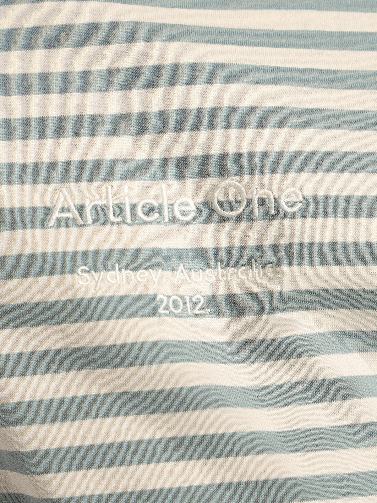 Article One Heavyweight Logo T-Shirt | Ecru Stripe