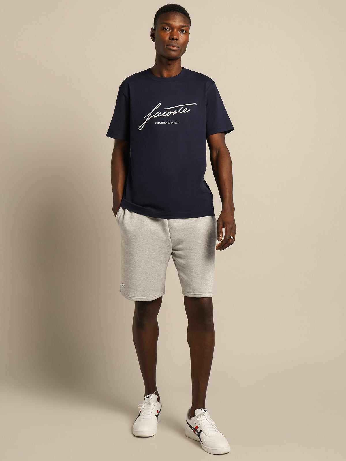 Lacoste Signature Jersey T-Shirt | Navy