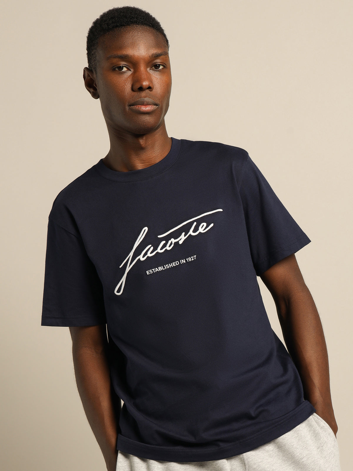 Signature Jersey T-Shirt in Navy