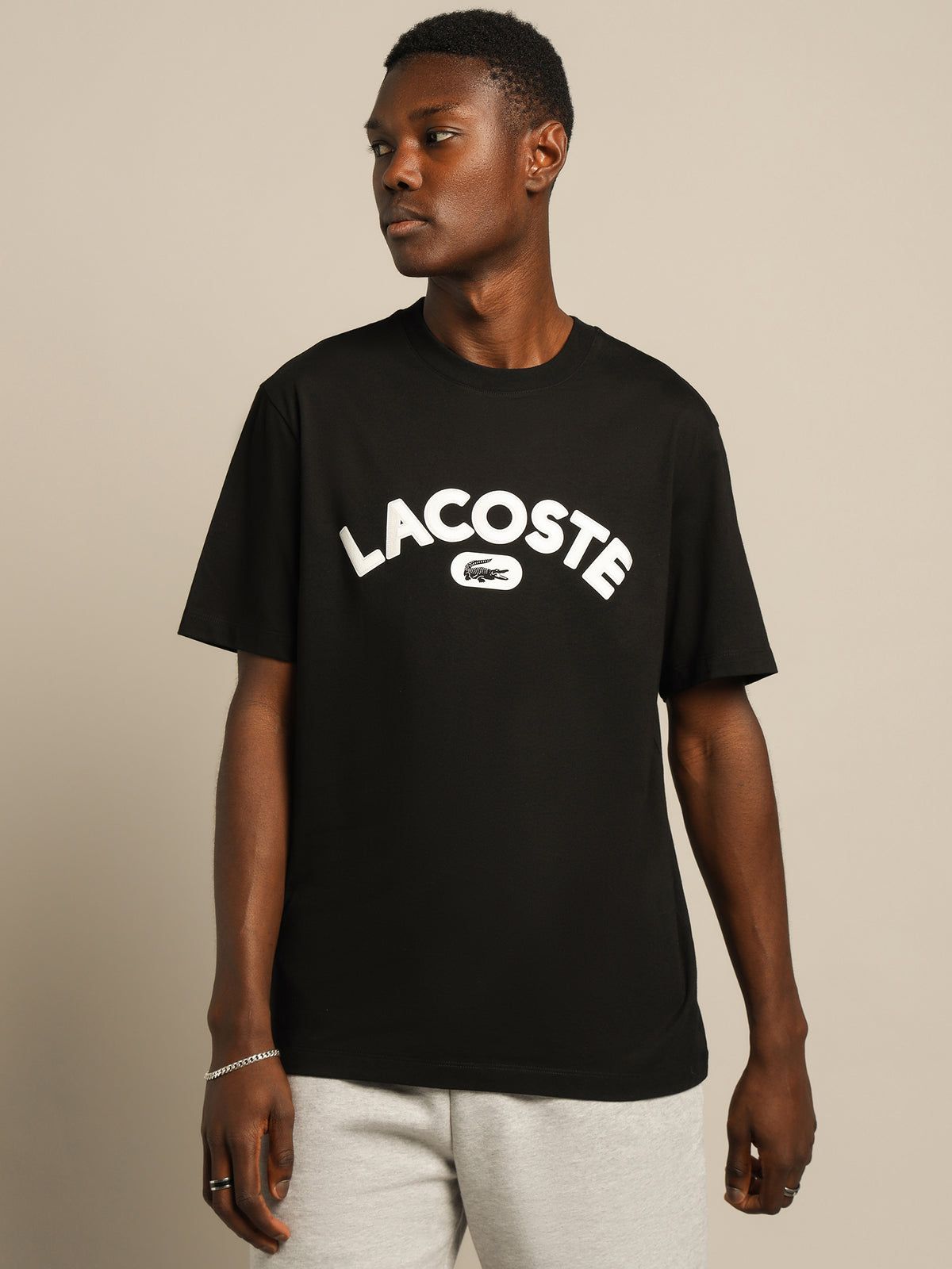 Croc Wording T-Shirt in Black