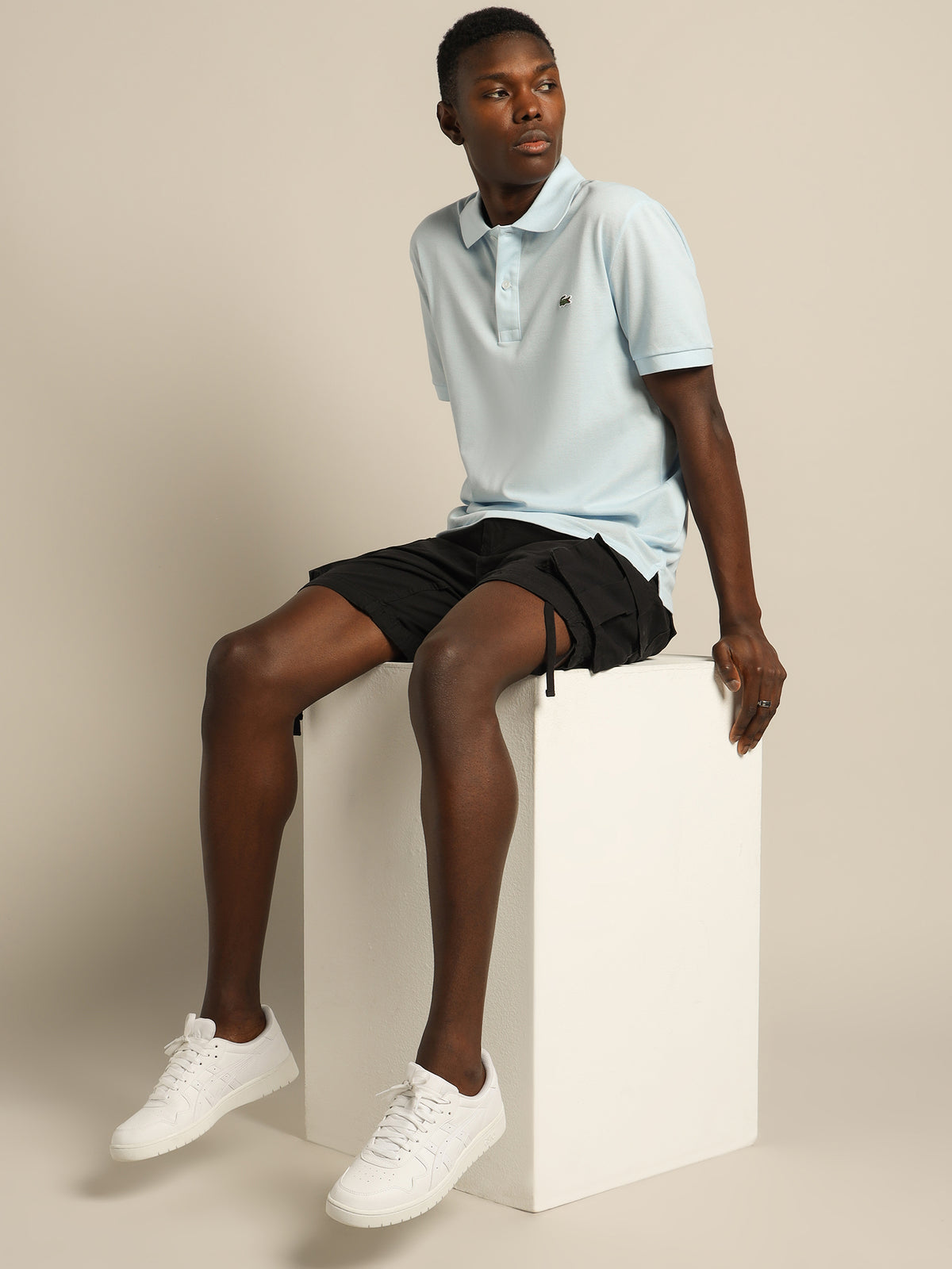 Slim Fit Polo Shirt in Light Blue