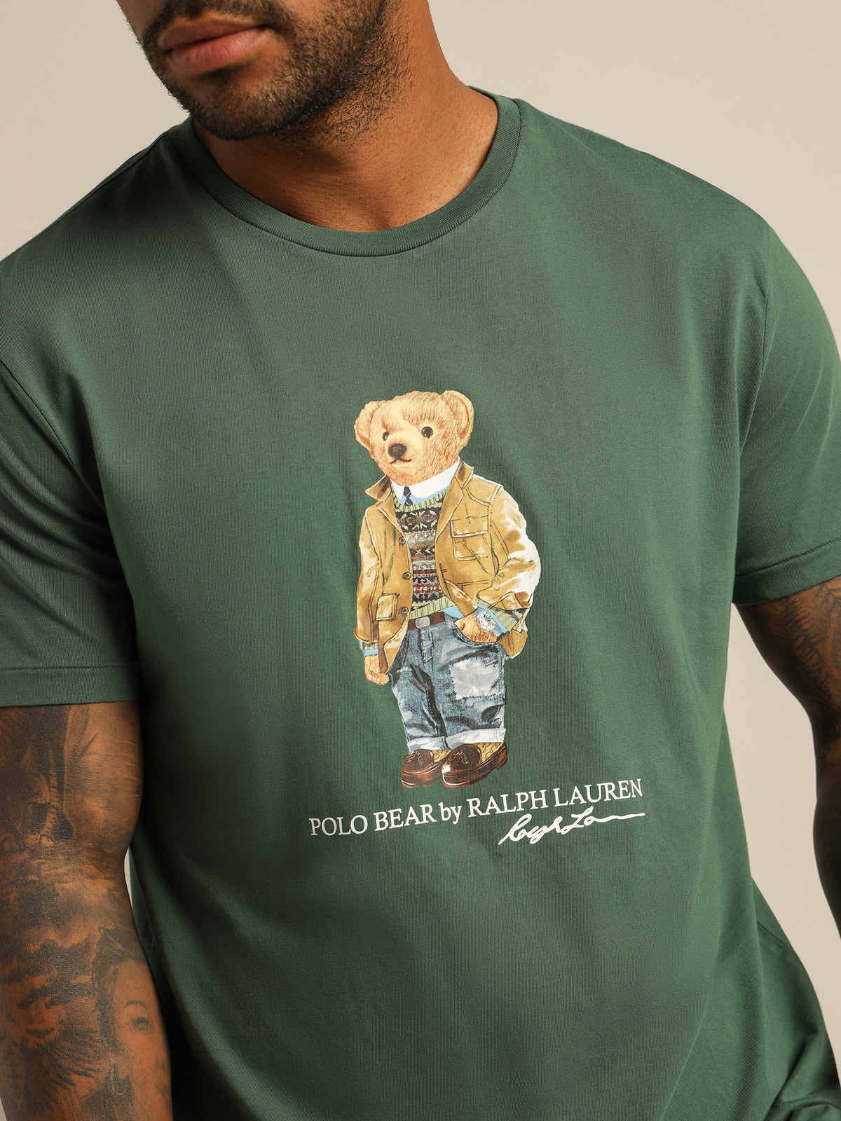 Polo Bear T-Shirt in Washed Forest