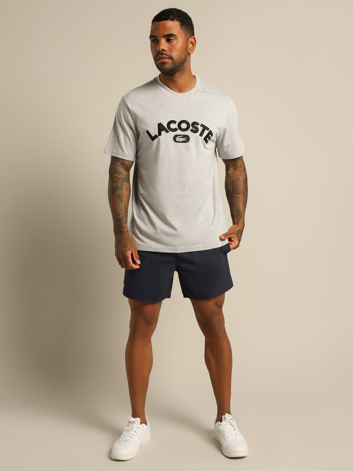 Croc Wording T-Shirt in Grey