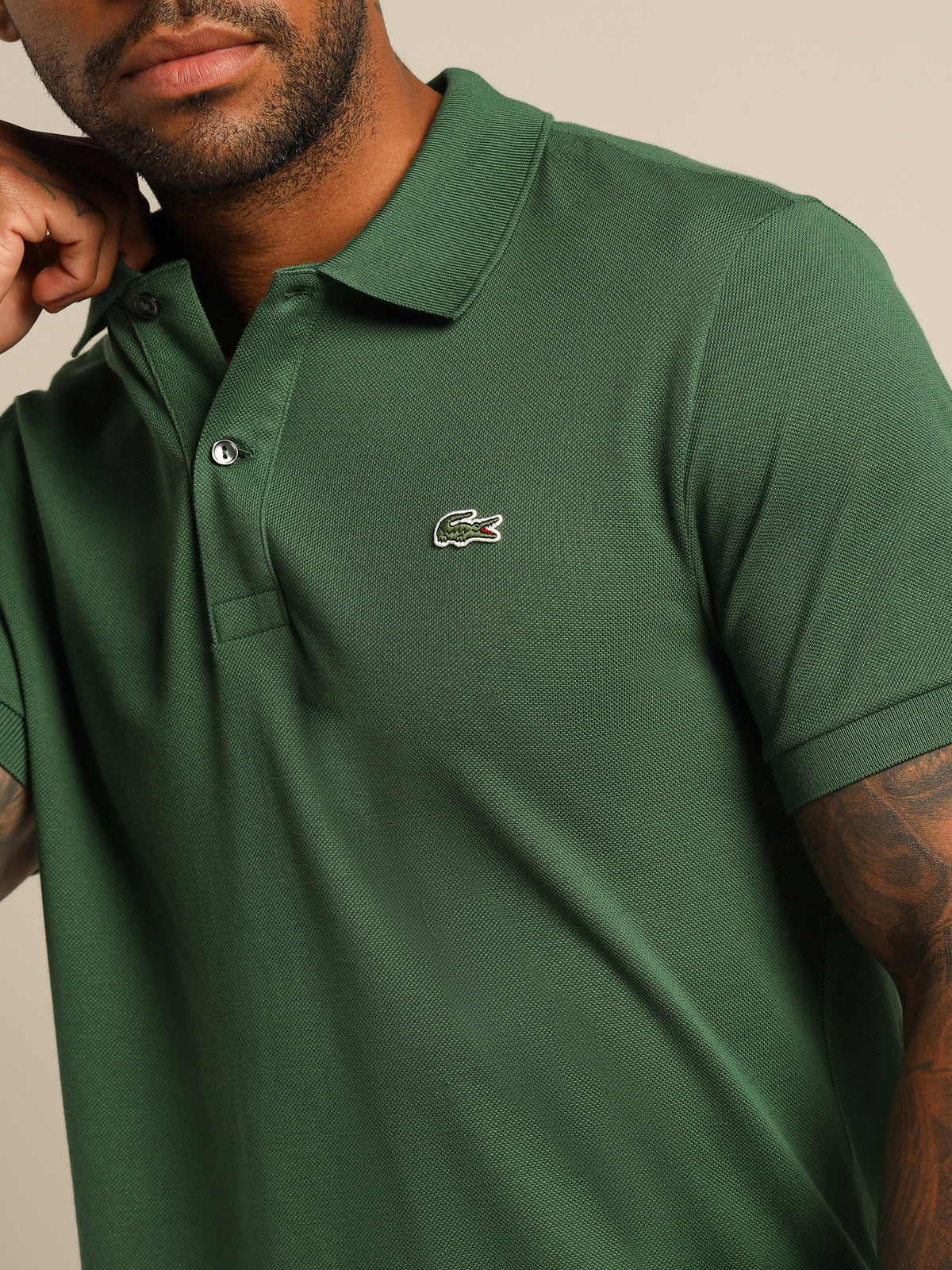 Slim Fit Polo in Green