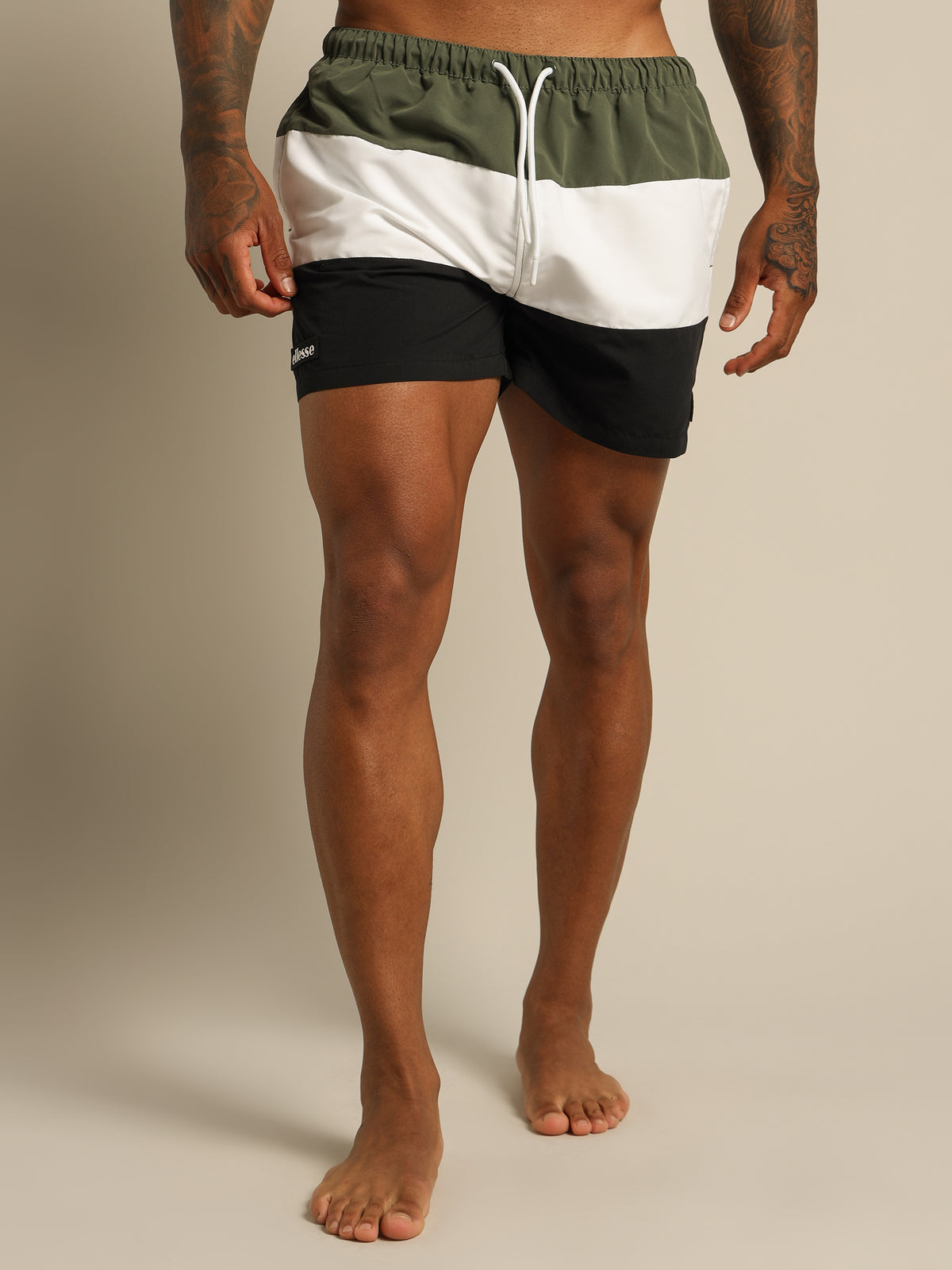 Ellesse Cielo Swim Shorts | Dark Green/White/Black