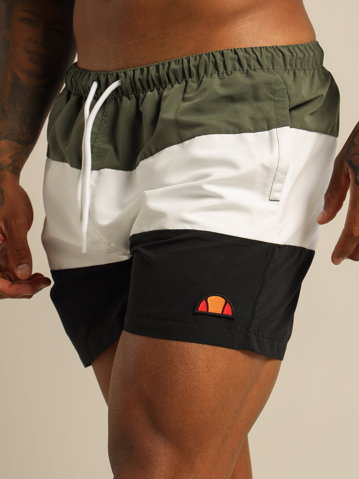 Ellesse Cielo Swim Shorts | Dark Green/White/Black
