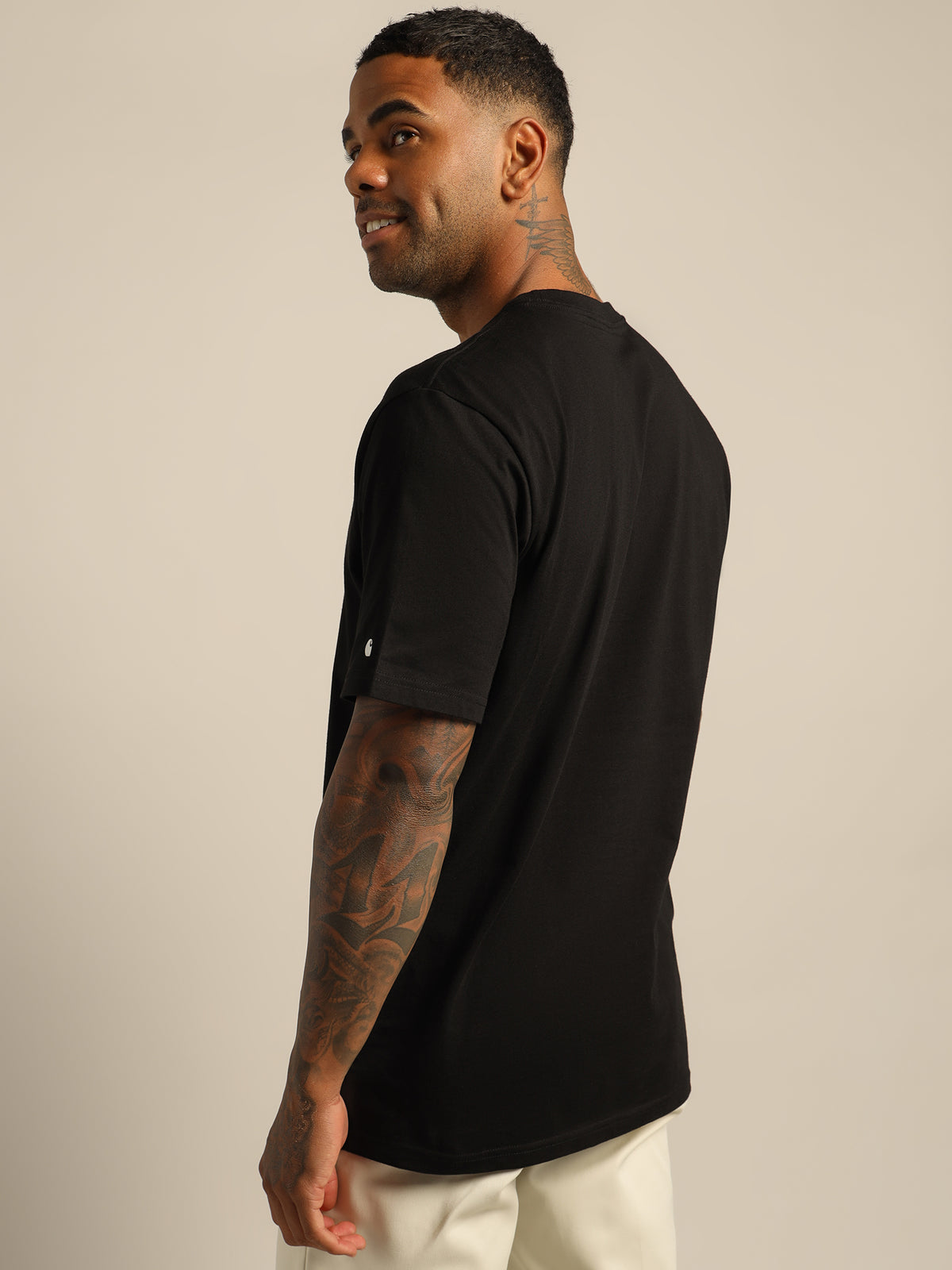 Short Sleeve Base T-Shirt in Black