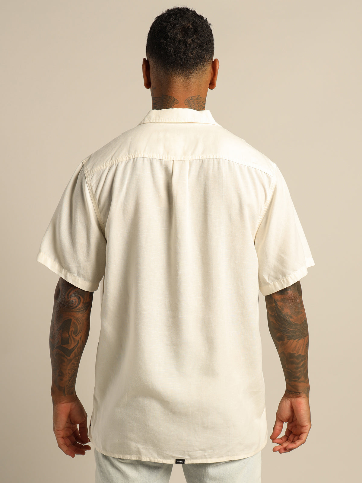 Thrills Hippie Pit Short Sleeve Shirt | White