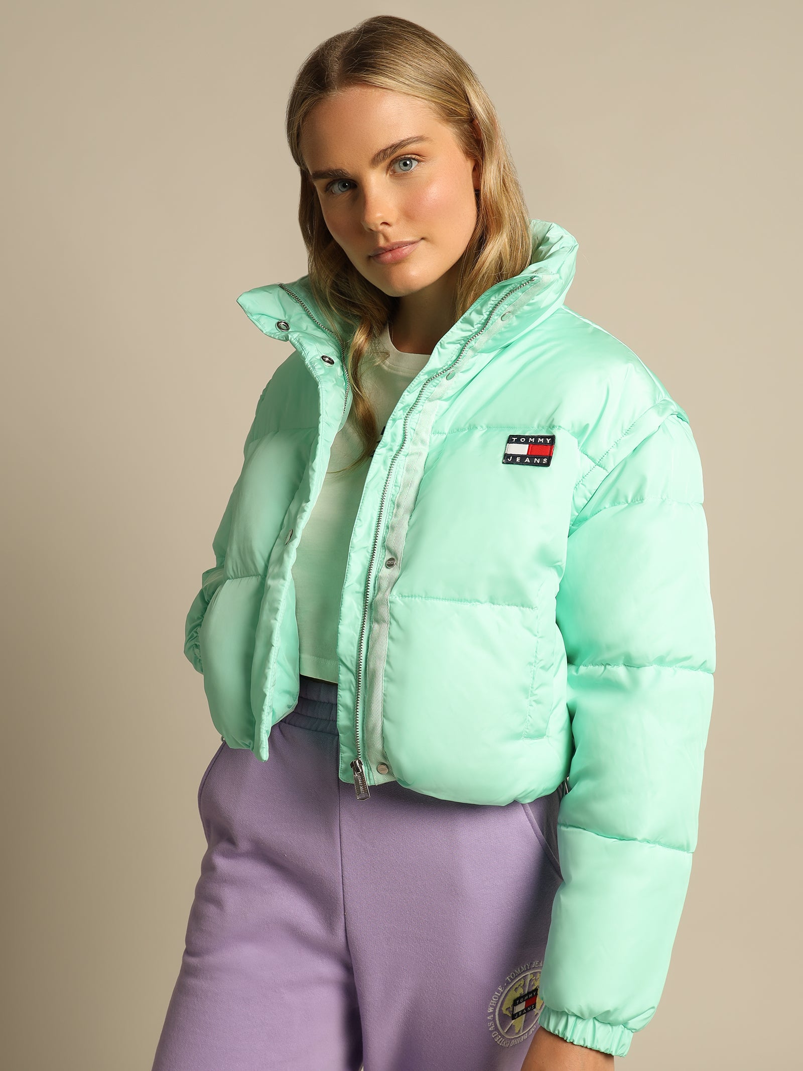 Crop Convertible Vest Puffer Jacket