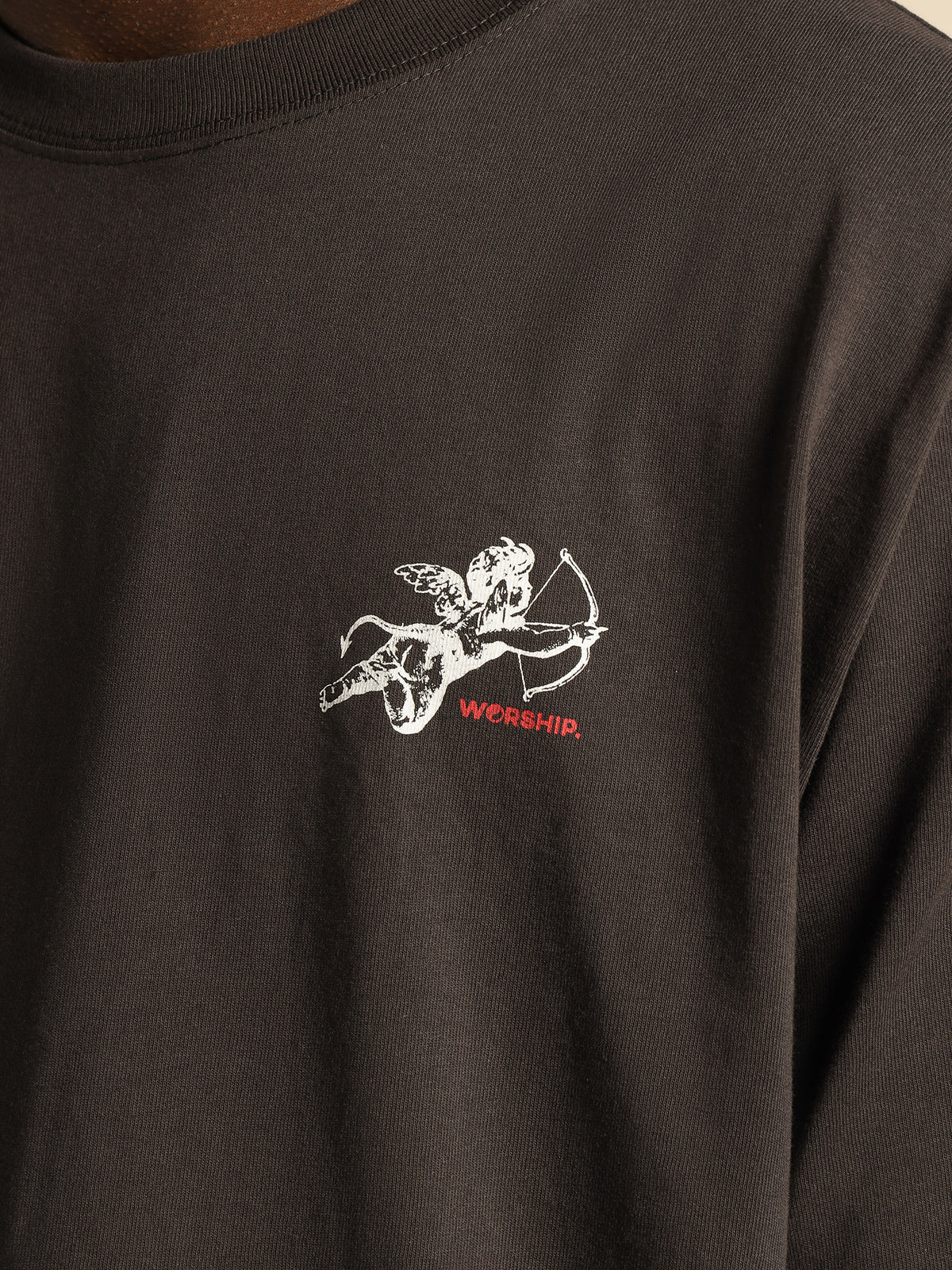 Cherub T-Shirt in Black &amp; Red