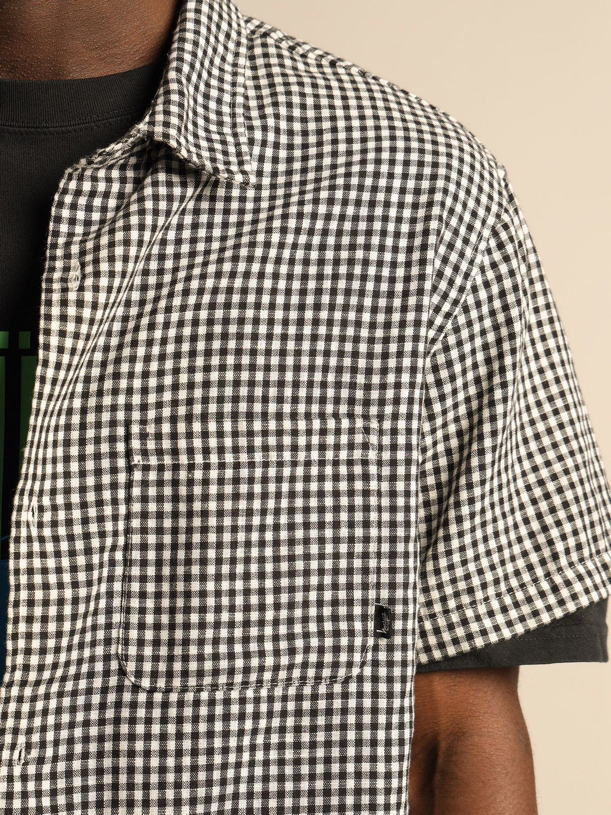 Stussy Gingham Short Sleeve Shirt | Black