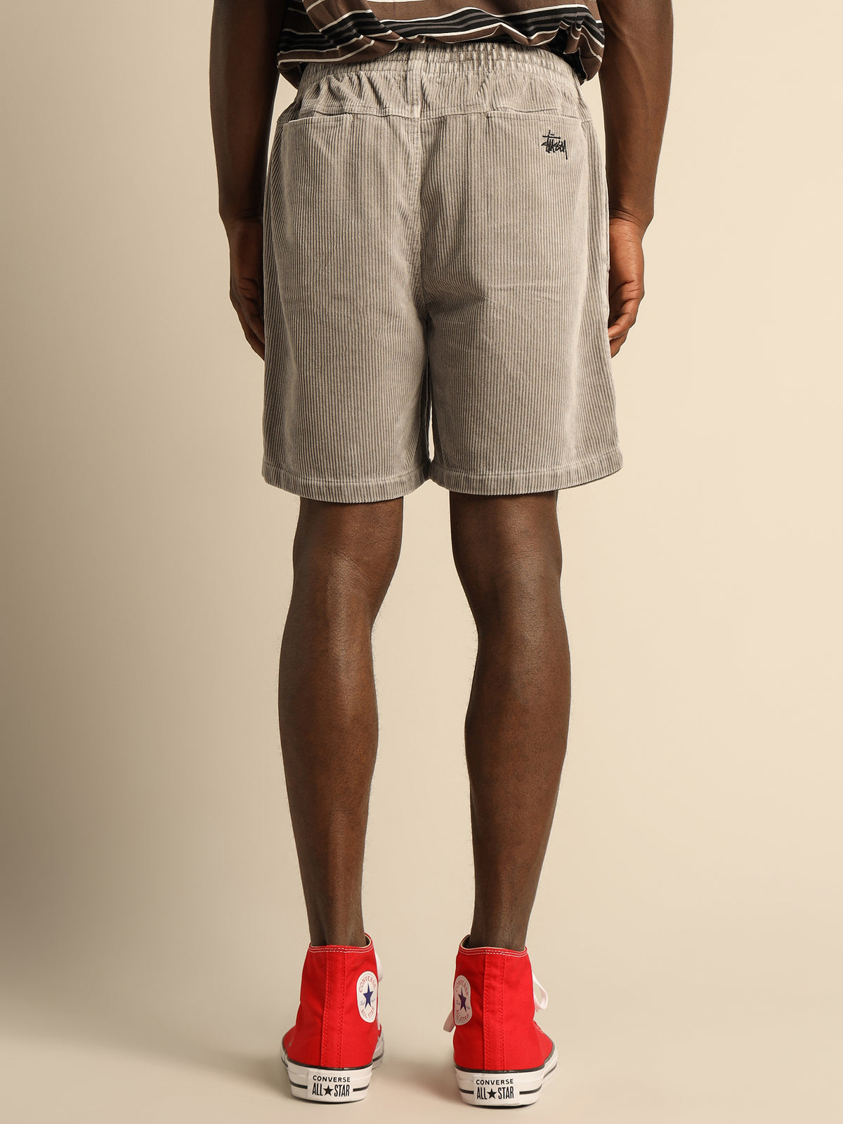 Stussy Wide Wale Cord Shorts | Grey