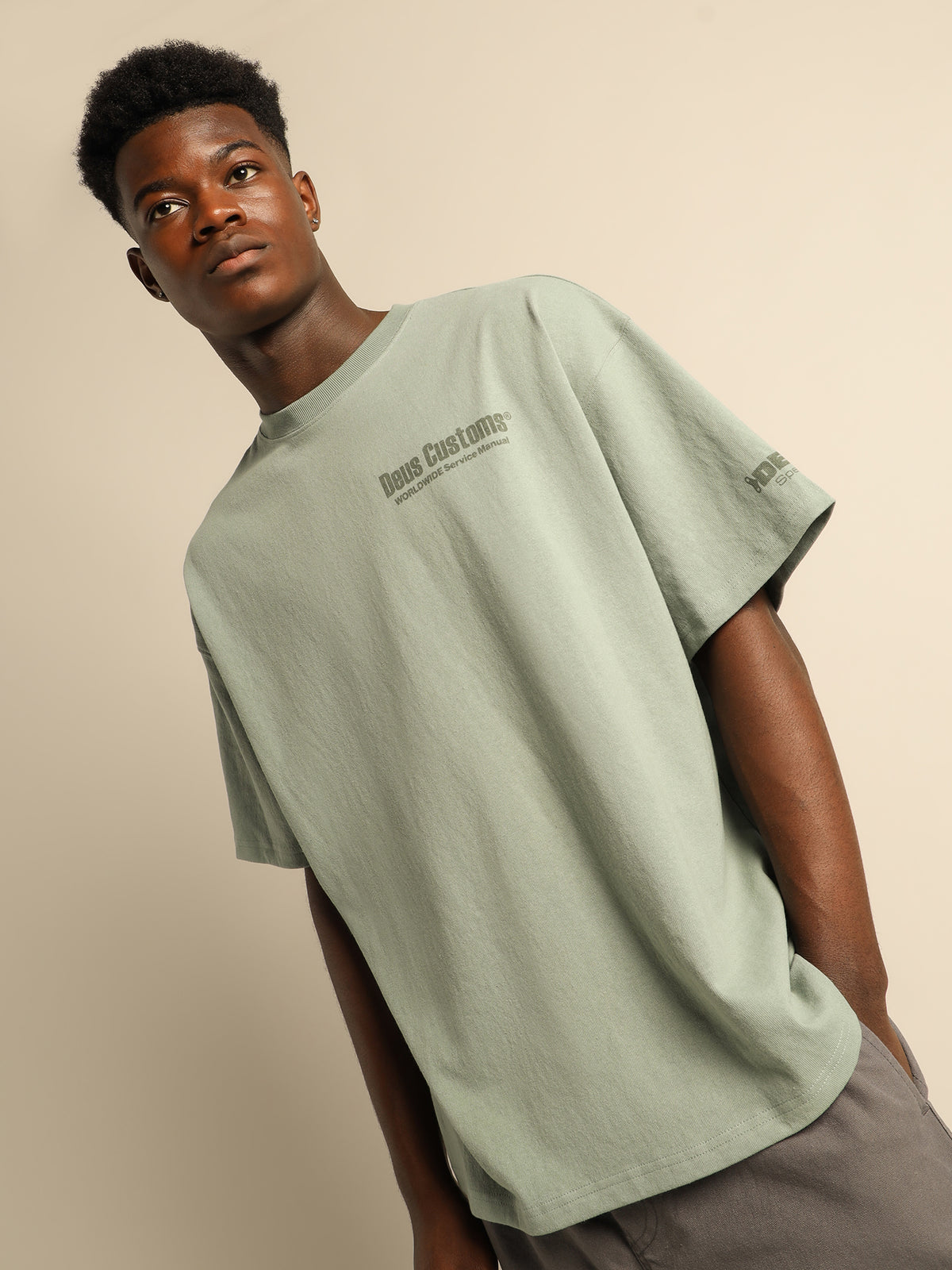 Vertical T-Shirt in Neptune Green