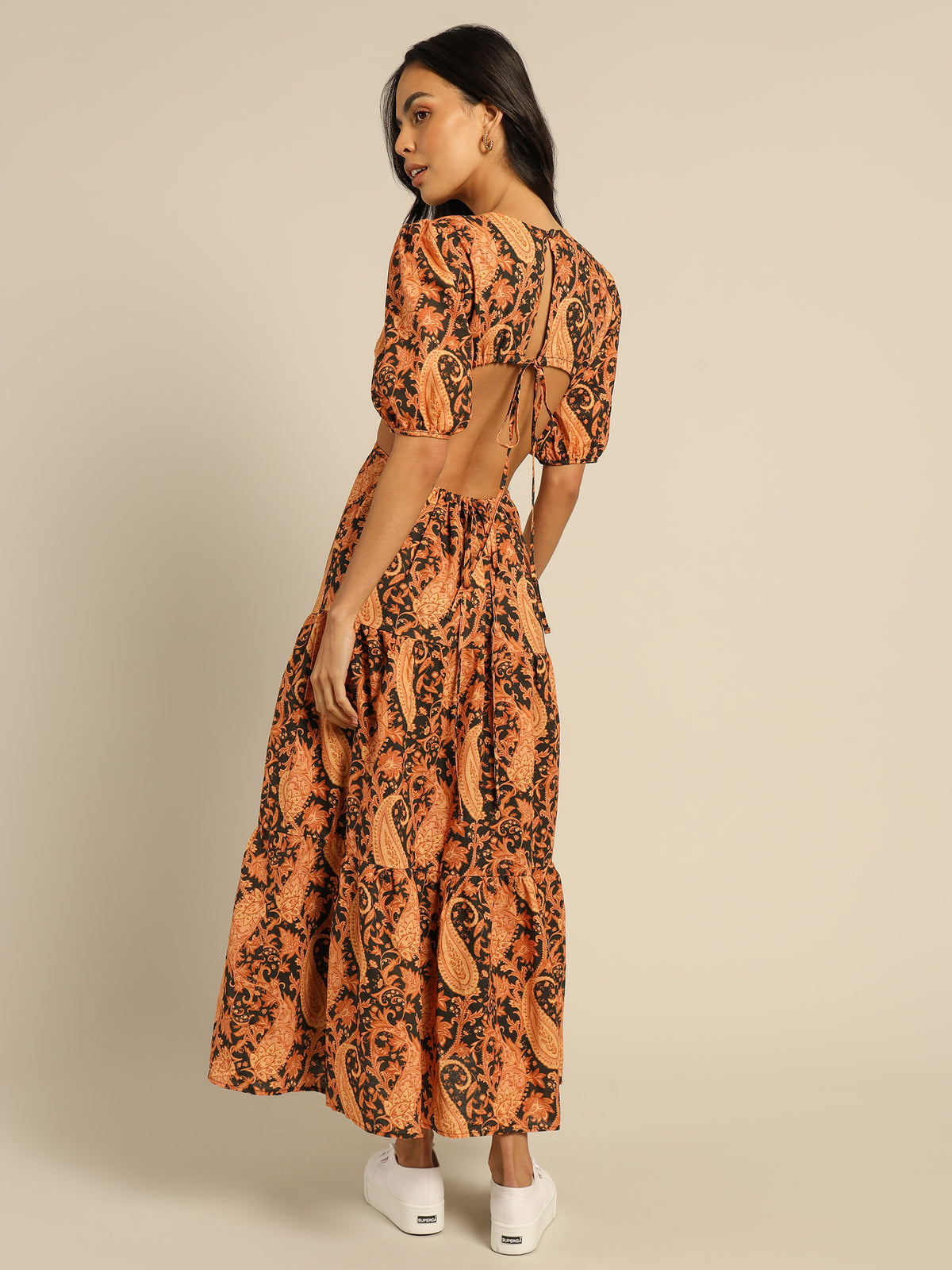 Charlie Holiday Flores Midi Dress Burnt Pais | Glue Store Charlie Holiday Flores Midi Dress Burnt Pais | Glue Store