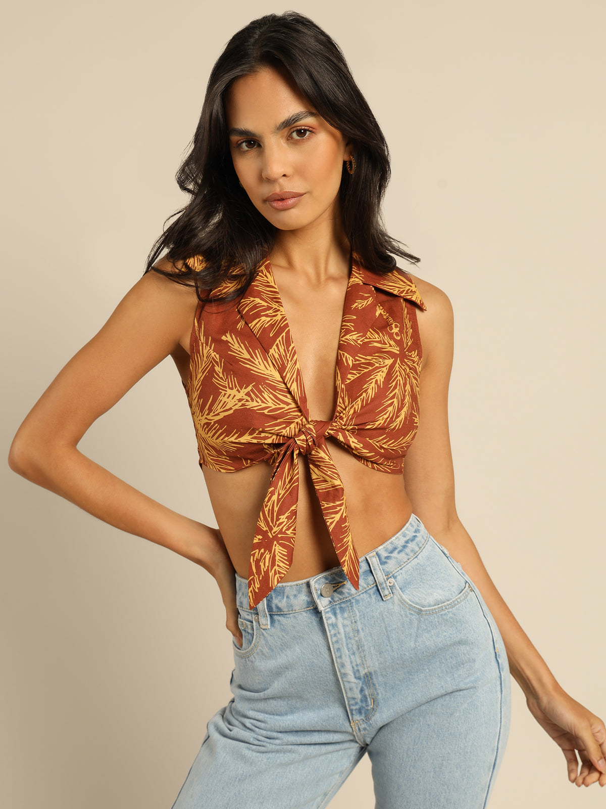 Charlie Holiday Palma Tie-Front Shirt | Isle Of Pa