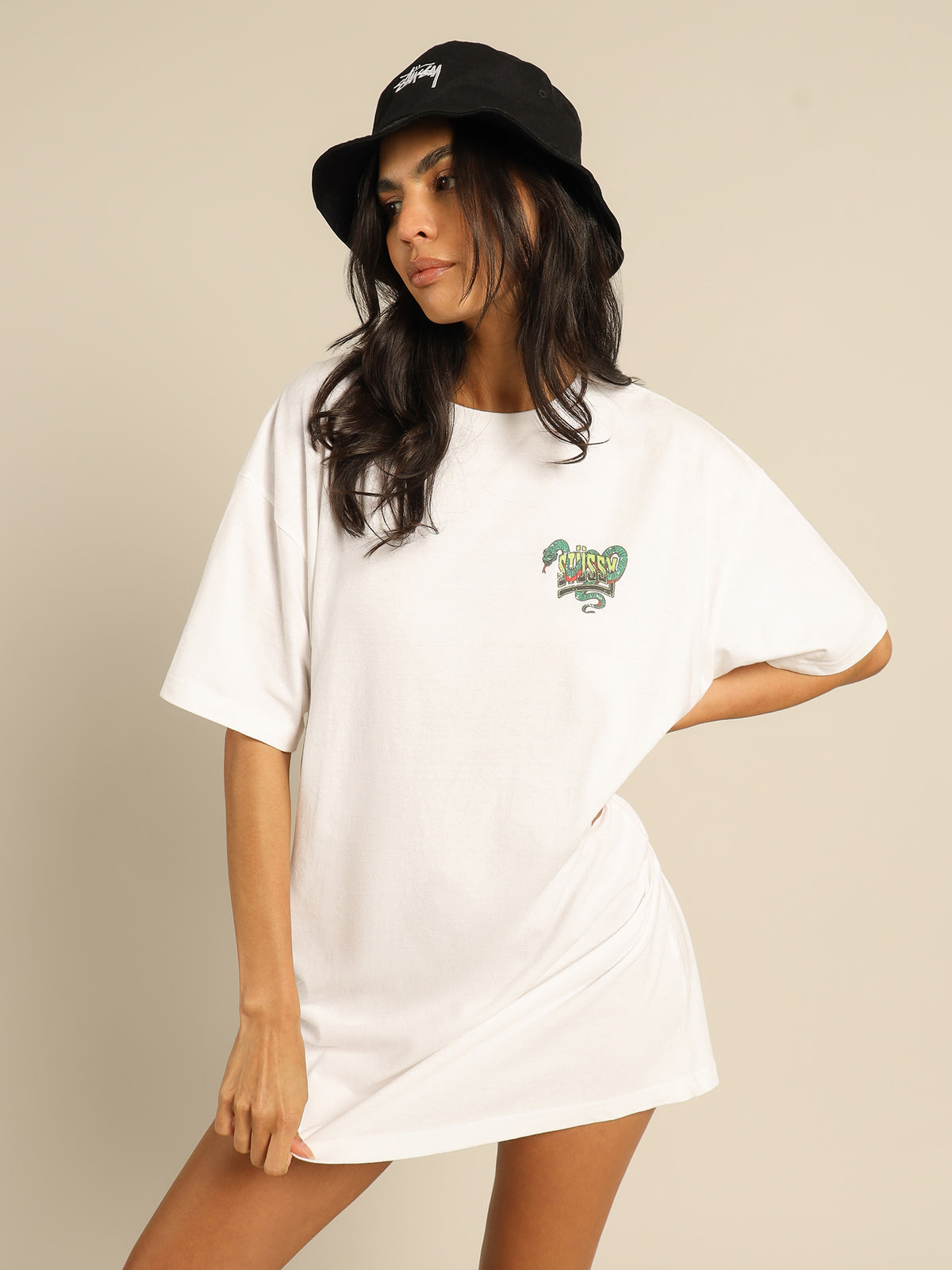 Stussy Vintage Snakebite Relaxed Dress | White
