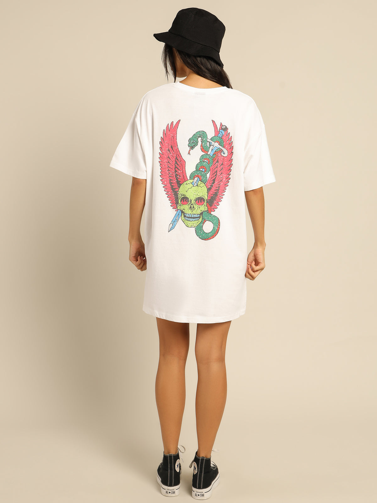 Stussy Vintage Snakebite Relaxed Dress | White