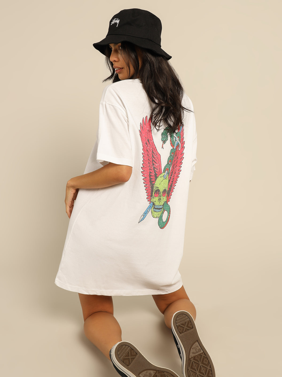 Stussy Vintage Snakebite Relaxed Dress | White