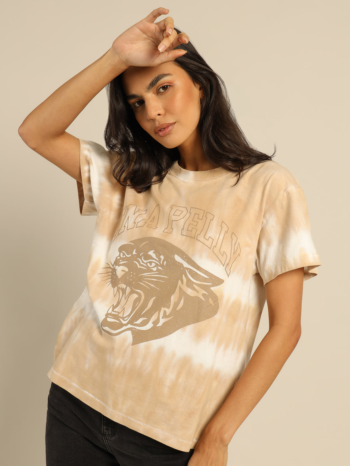 Panther Collegiate T-Shirt in Ginger Tie Dye