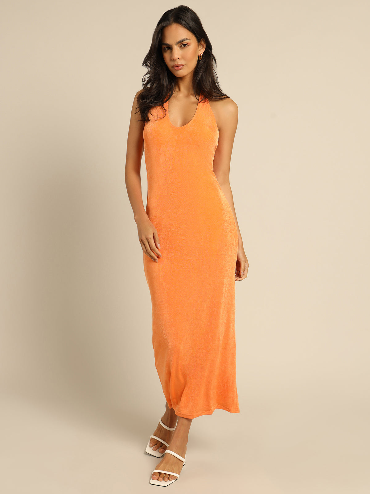 Charlie Holiday Celia Halter Dress Tangerine | Glue Store Charlie Holiday Celia Halter Dress Tangerine | Glue Store