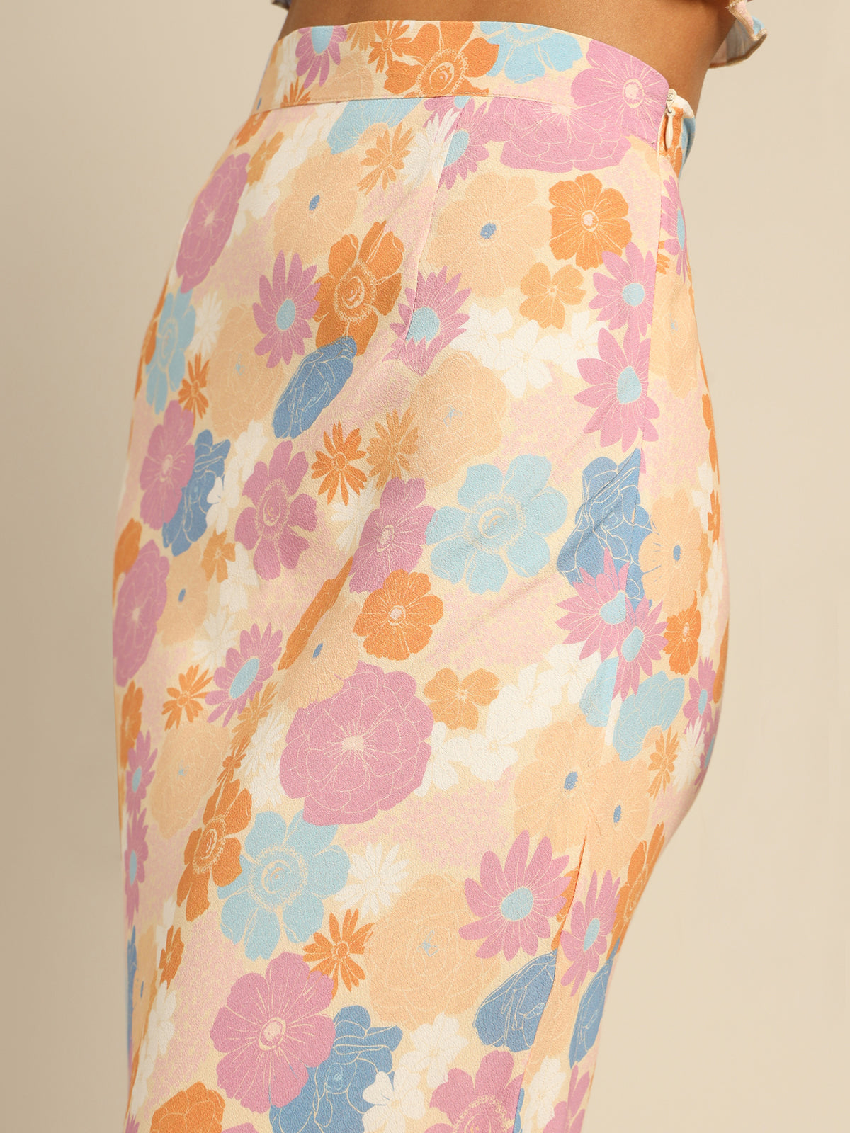 Emily Sheath Maxi Skirt in Floral Cove Print