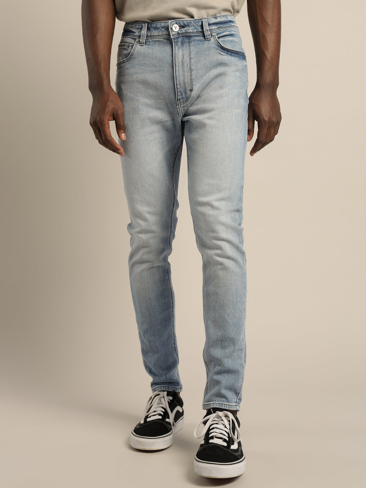 A Dropped Skinny Jeans in Heist Blue