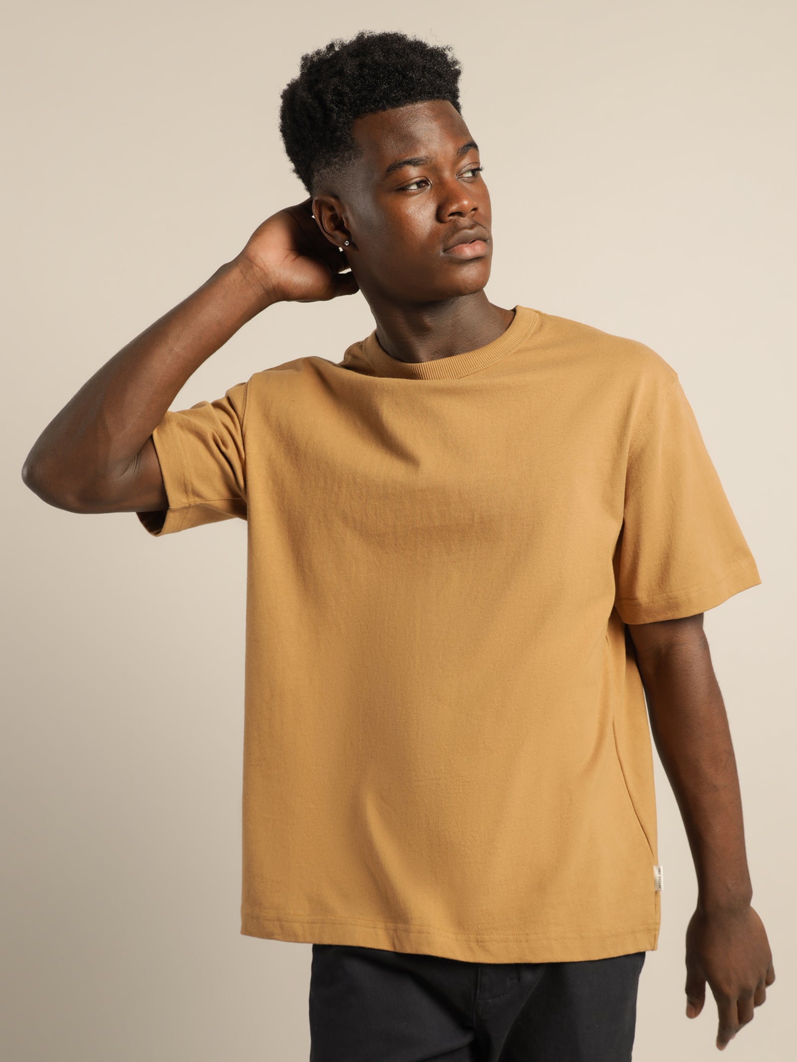 Article One Heavyweight Crew T-Shirt Sandalwood | Glue Store