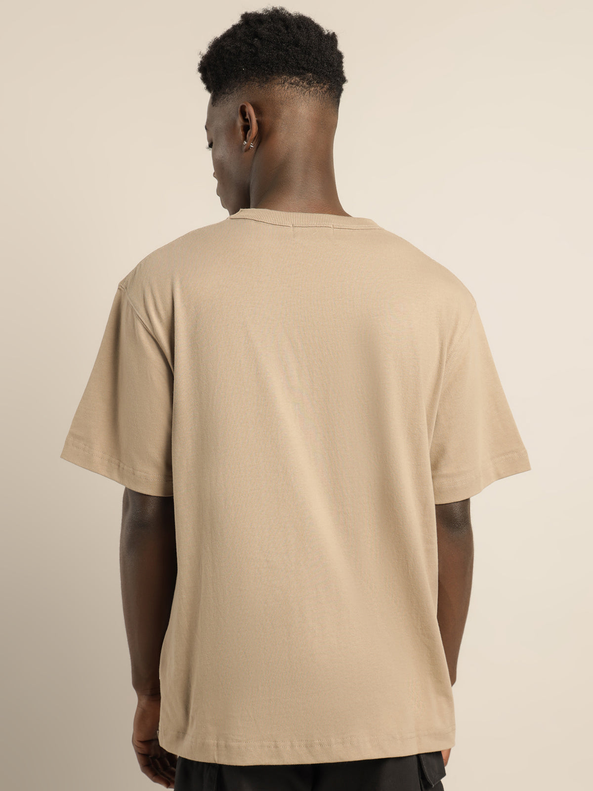 Heavyweight Crew T-Shirt in Beige Taupe