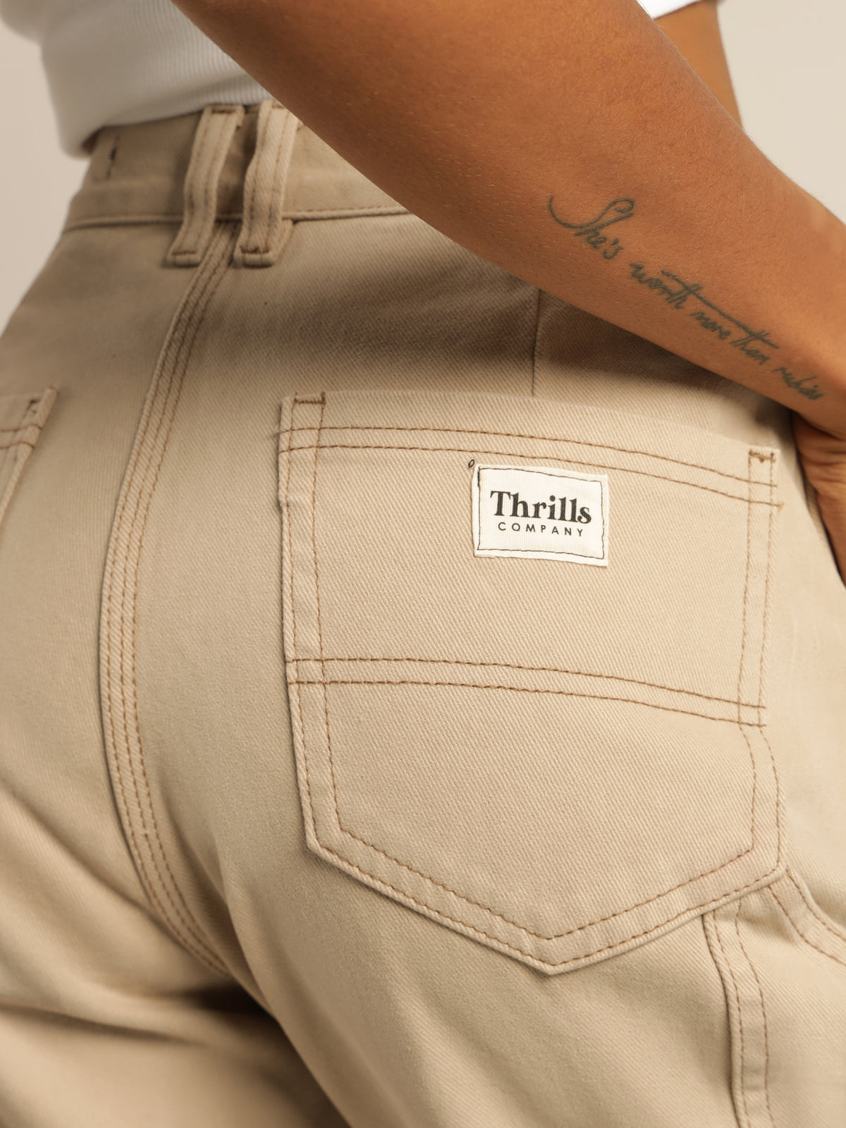 Carpenter Drill Pants in Aged Tan