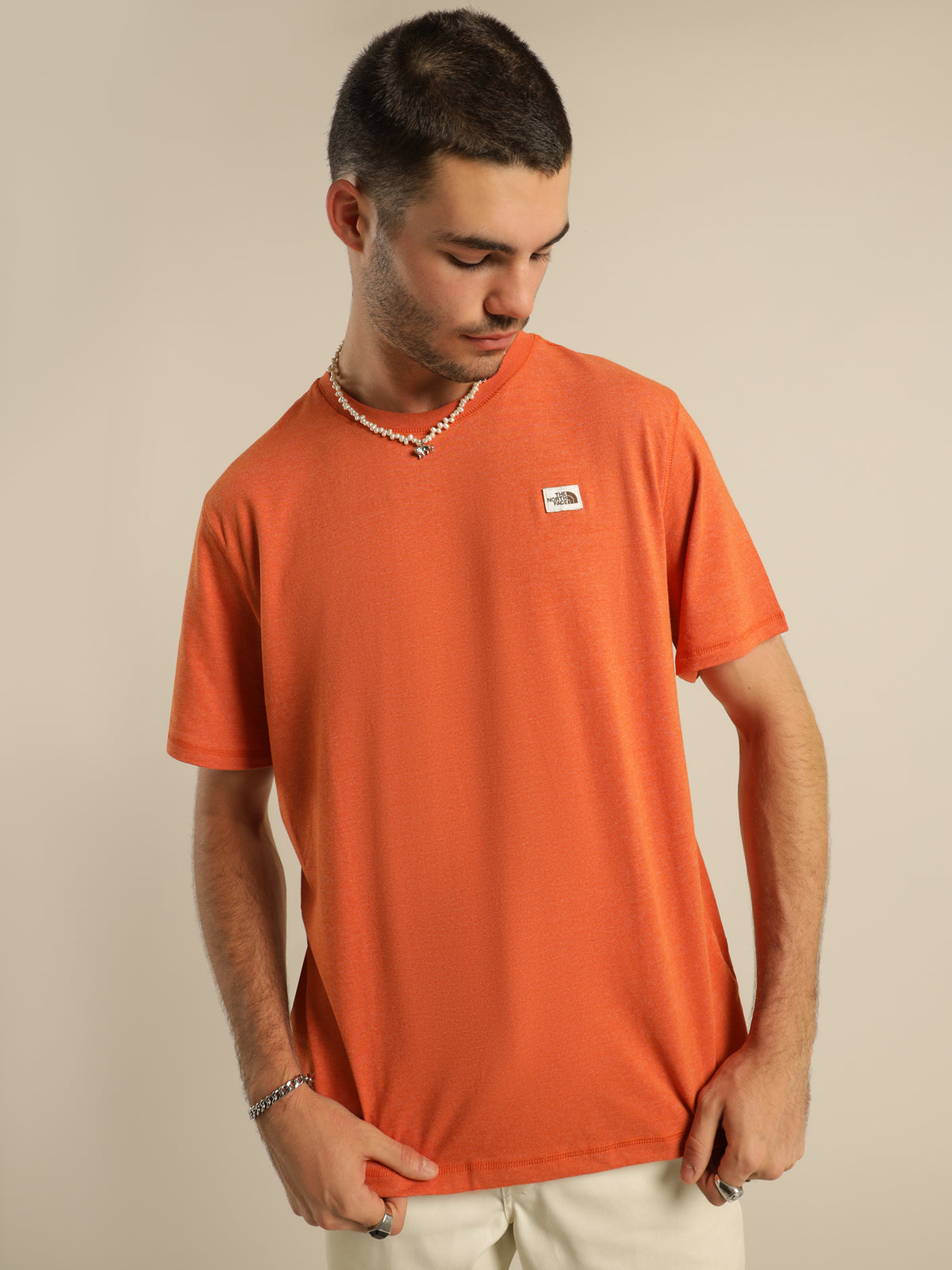 Heritage Patch T-Shirt in Peach