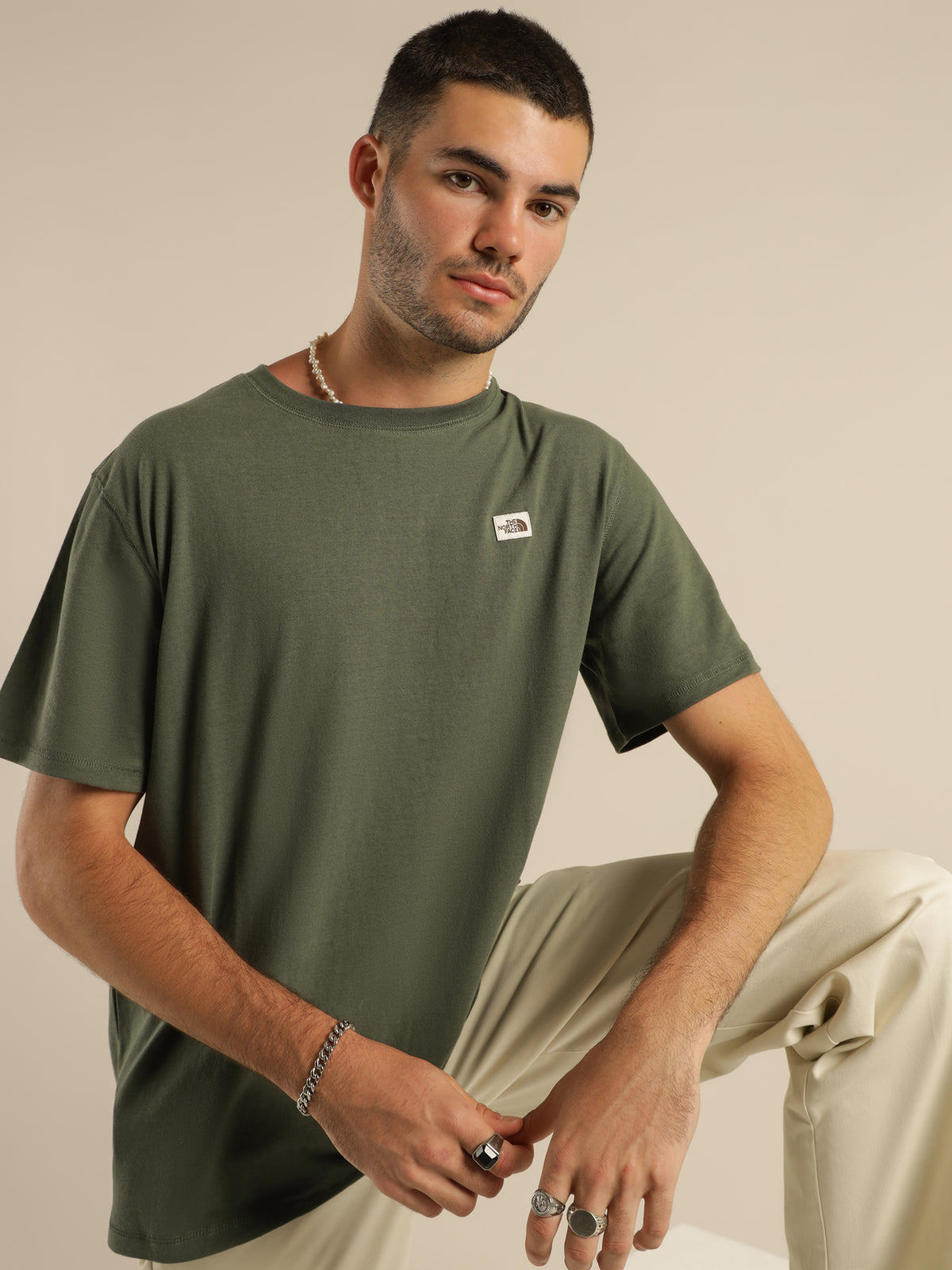 Heritage Patch T-Shirt in Thyme