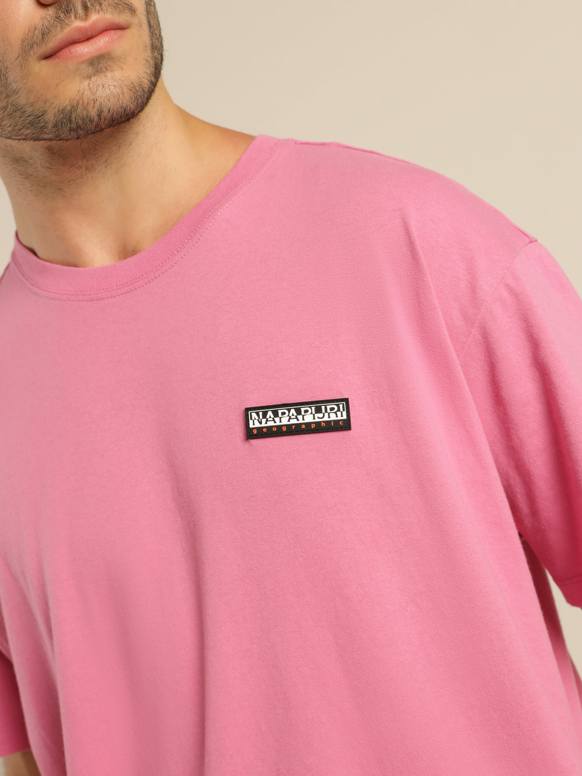 S Patch T-Shirt in Pink