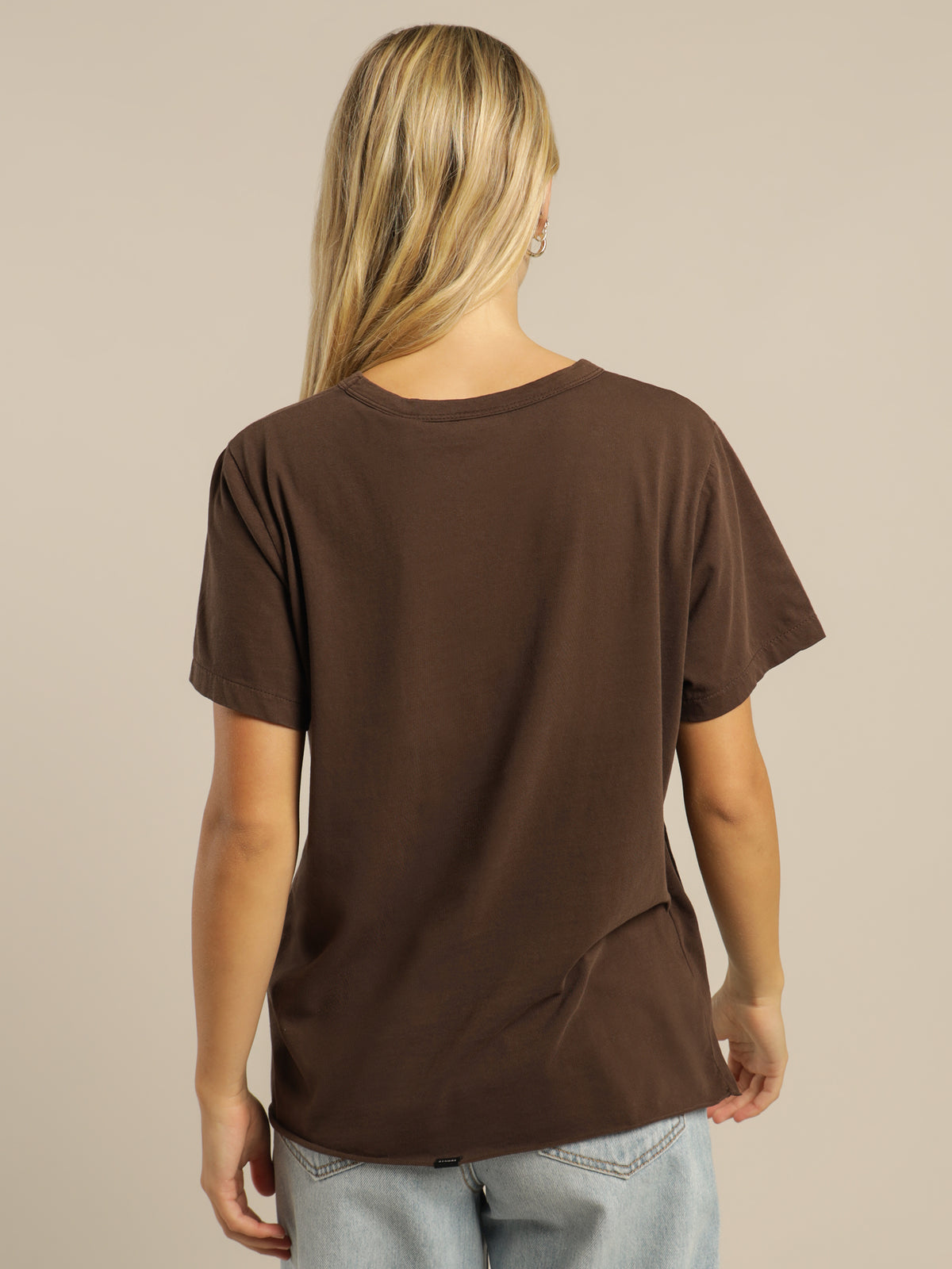 Minimal Relaxed T-Shirt in Postal Brown