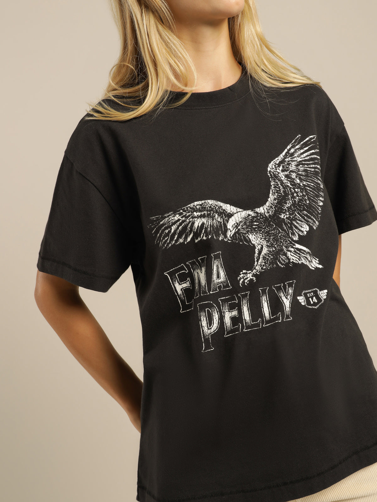 Bird of Prey T-Shirt in Washed Black