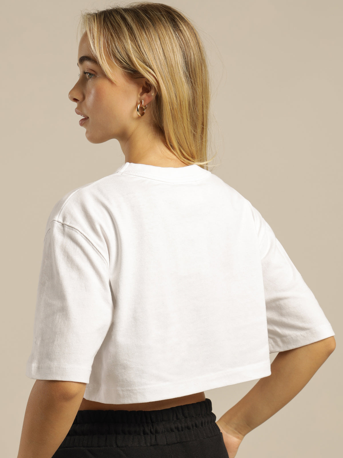 HT Archive Crop T-Shirt in White