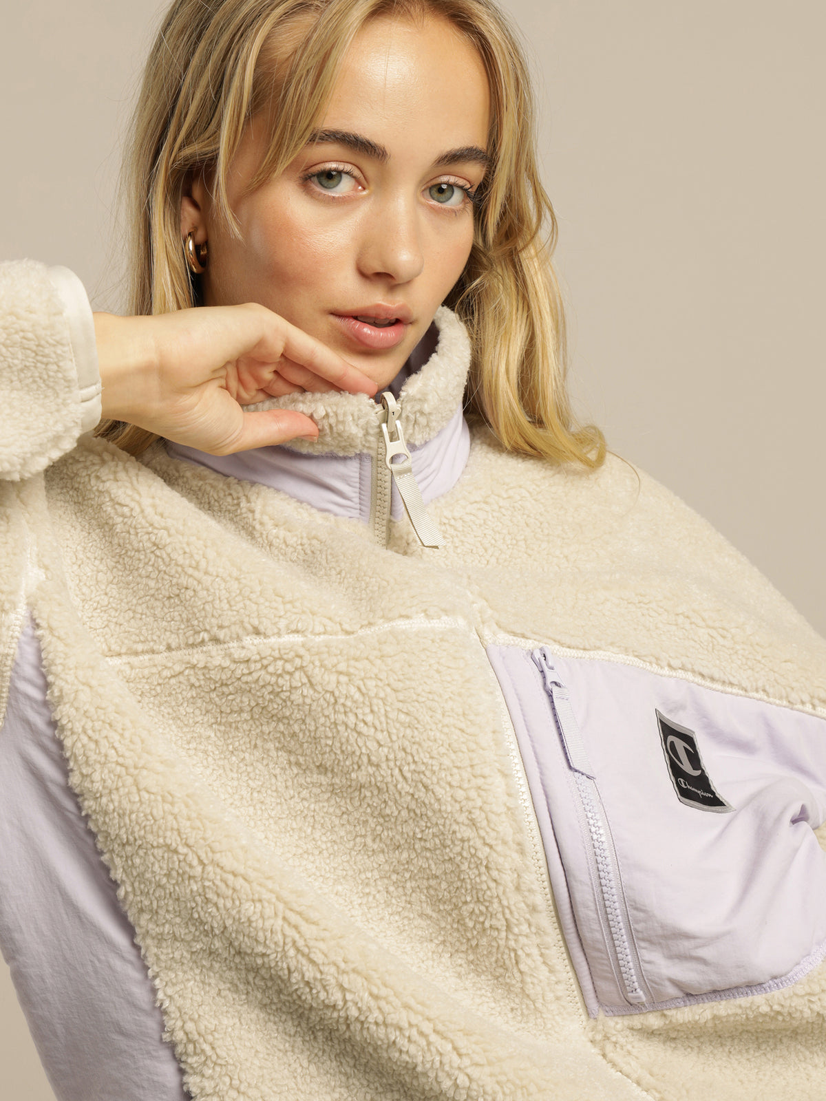 Re:Bound Reversible Sherpa Jacket in Urban Lilac