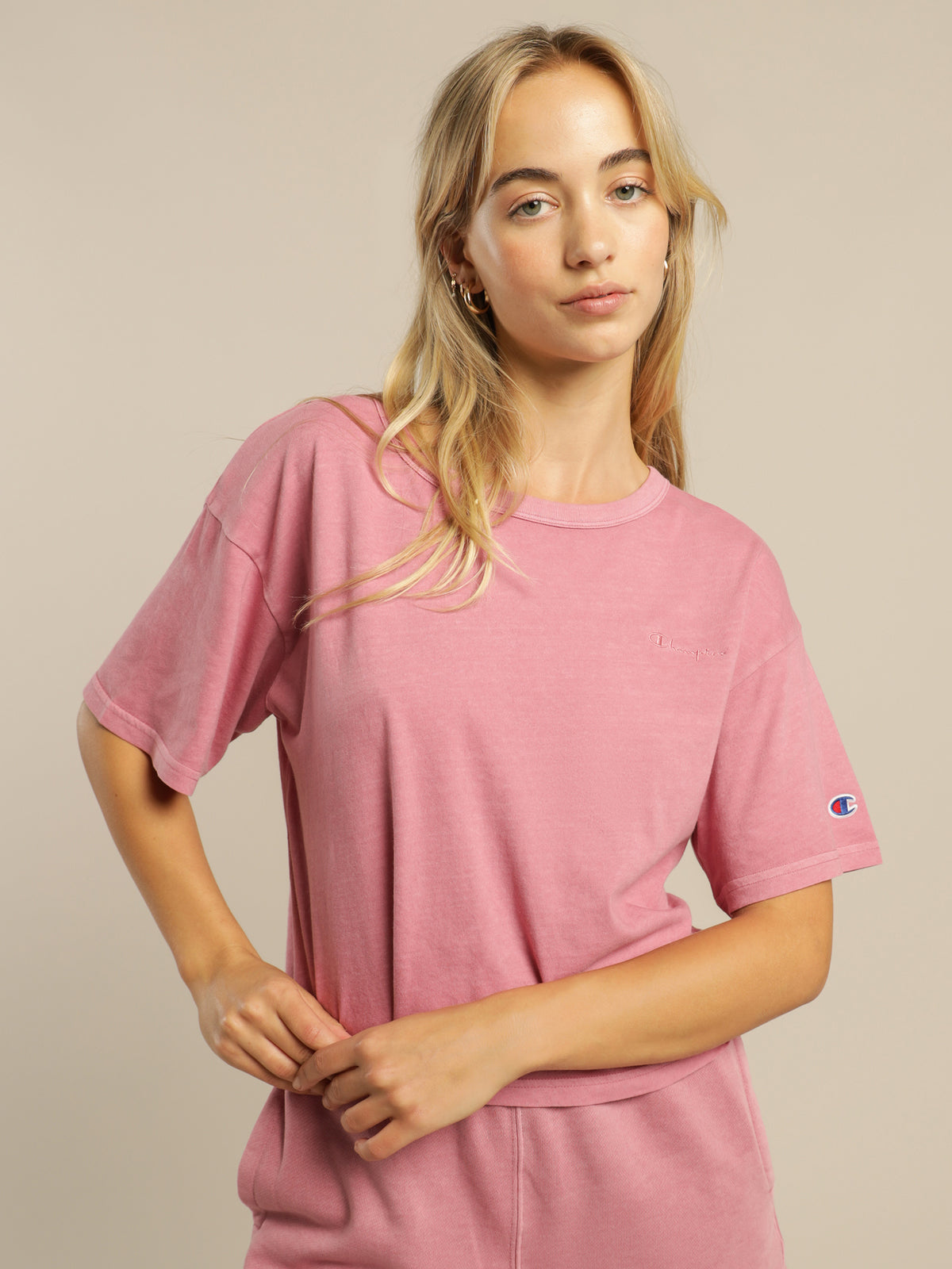 JR Vintage Dye T-Shirt in Terracotta Pink