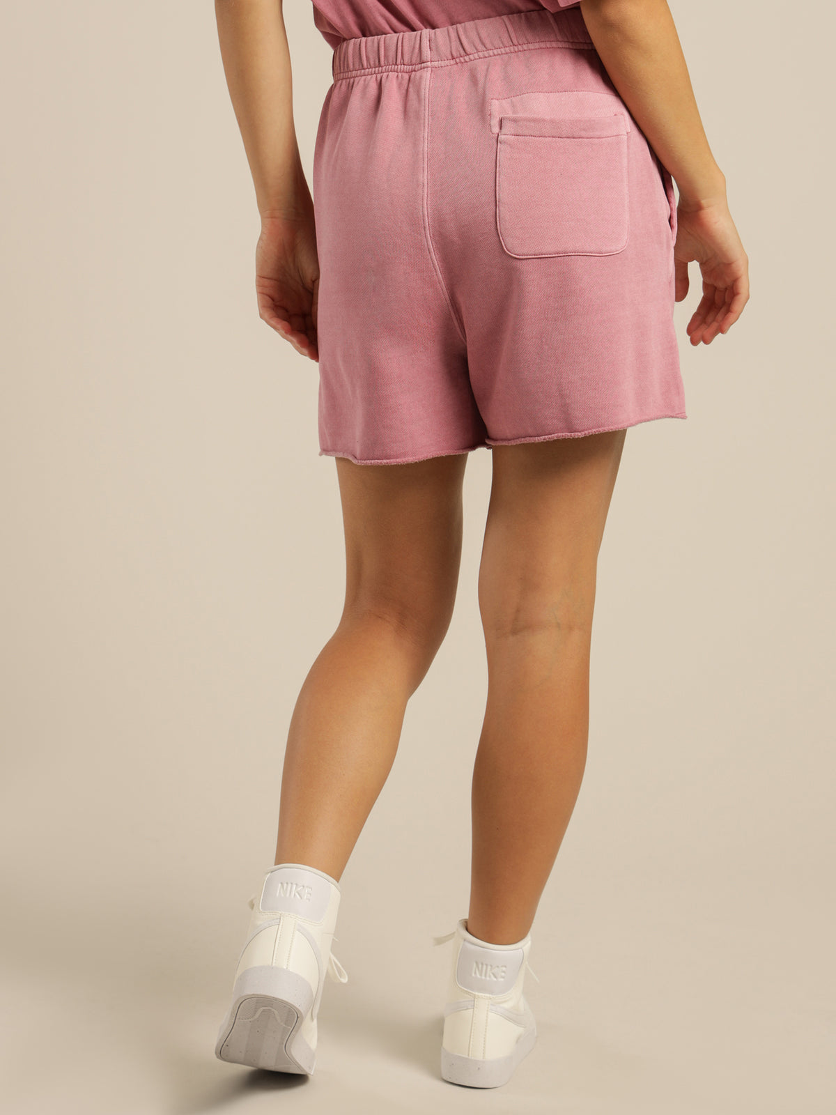JR Vintage Dye Shorts in Terracotta Pink