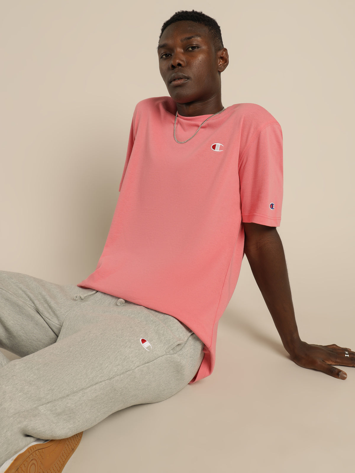 Re:bound C Logo T-Shirt in Tickled Rose