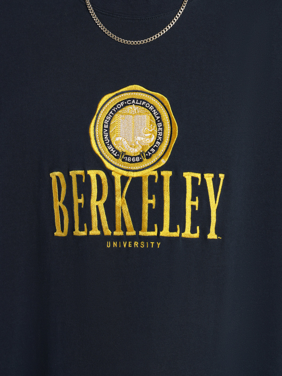 Uni Stack Berkeley Logo T-Shirt in Navy