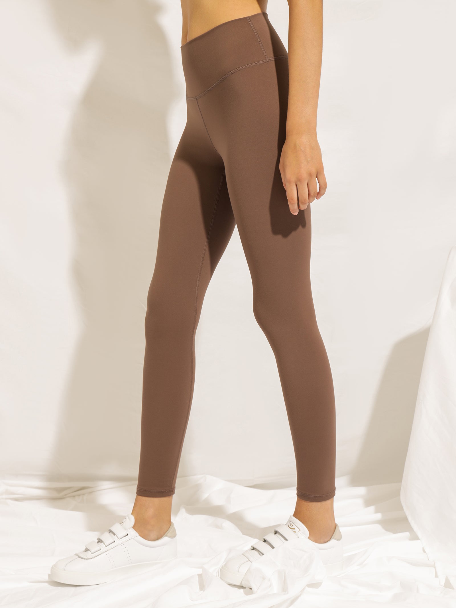 Nude Active High-Rise 7/8 Leggings in Chestnut Brown